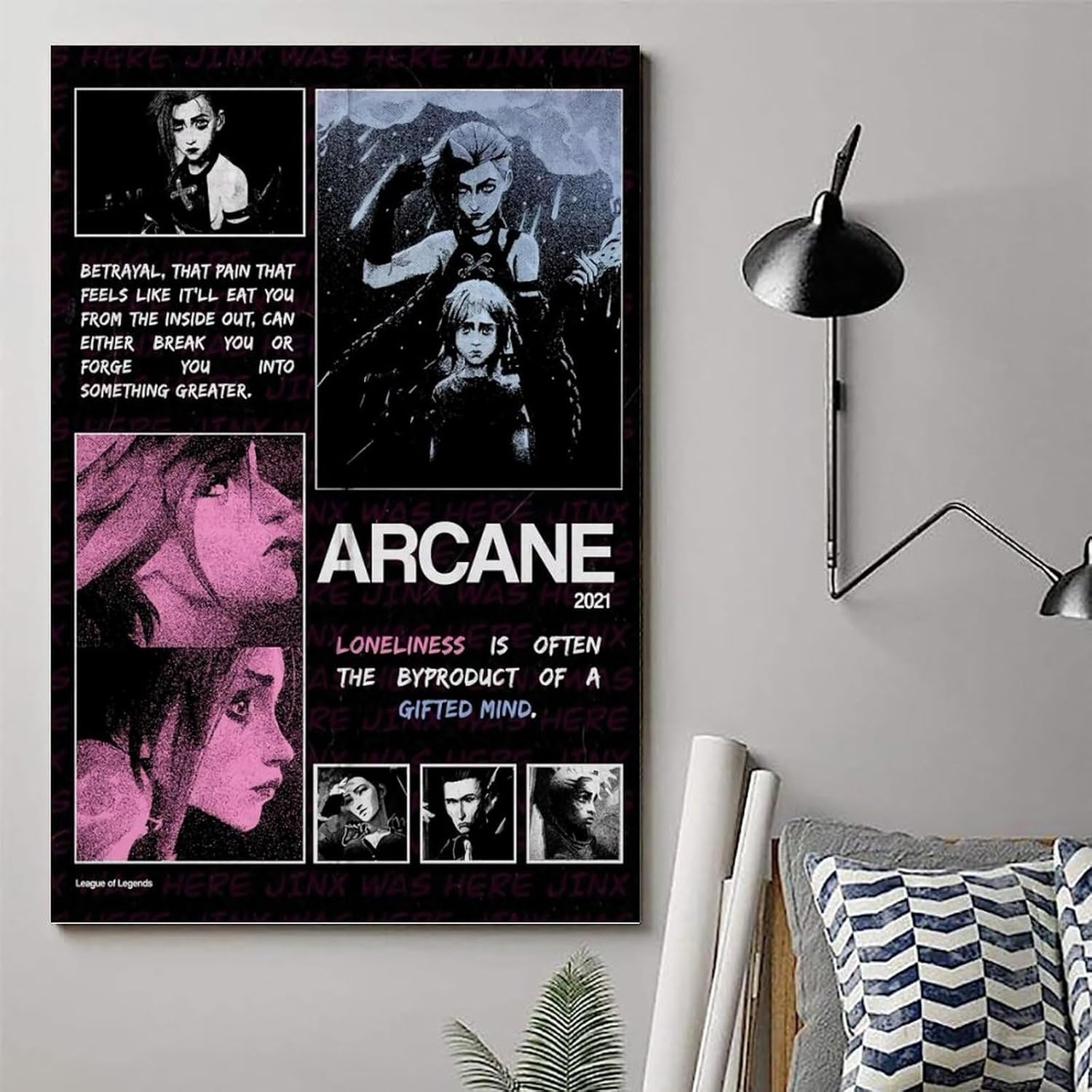 Anime Arcane Canvas Poster Poster Canvas Painting Wall Art Picture Home Decor Print for Bedroom Living Room Dorm Study Bar Office 12X18Inch(30X45Cm) image number 5