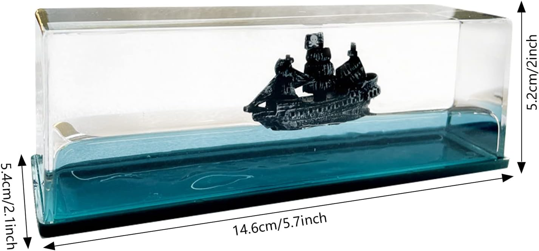 Cruise Ship Fluid Drift Bottle | Cruise Ship Toy | Unsinkable Boat in a Box | Cruise Ship Model Decoration | Desk Toy Gifts for Display Cases Home Decor image number 3