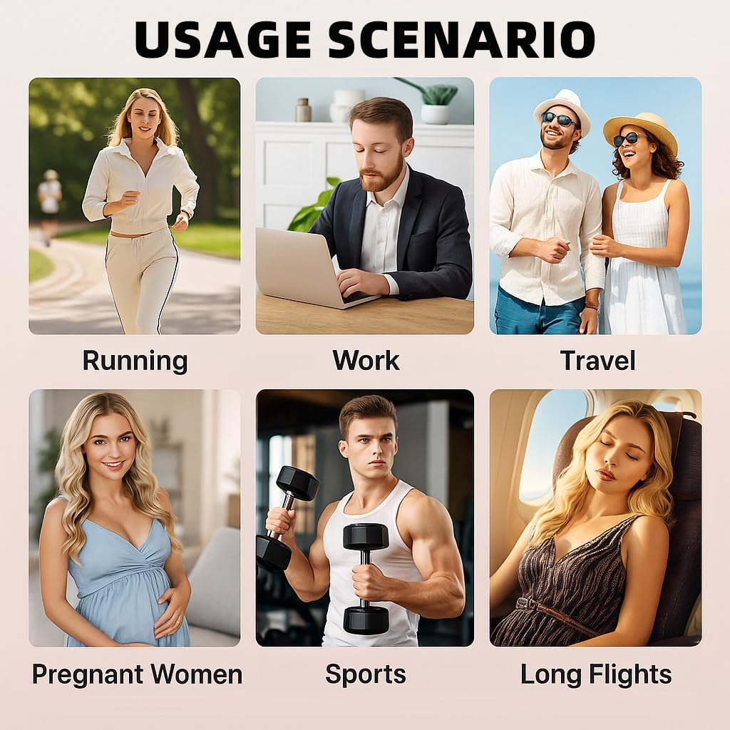 20-30 Mmhg Compression Socks for Women - Knee High Support Socks for Nurses, Pregnancy, Sports & Travel - Black Cat image number 2