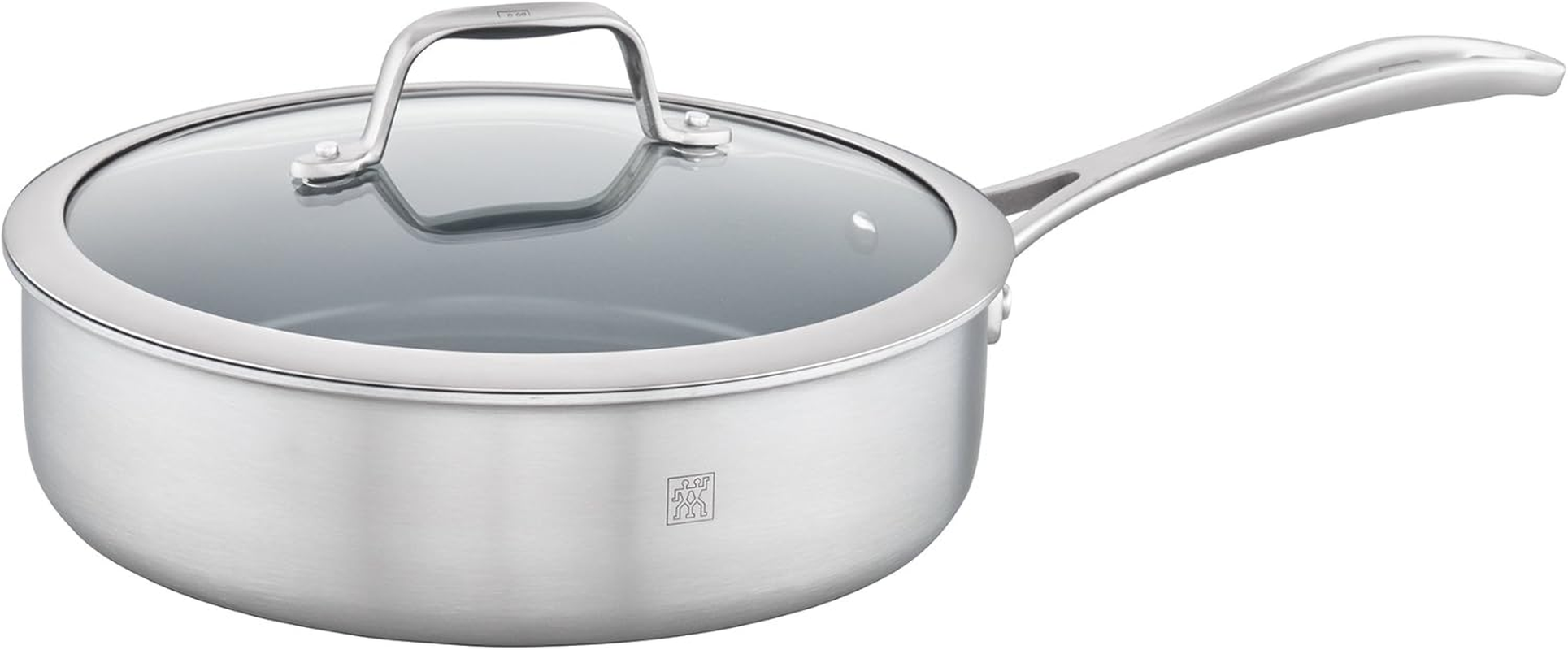 ZWILLING Spirit 3-Ply 3-Qt Ceramic Nonstick Saute Pan, 2-Inch, Stainless Steel