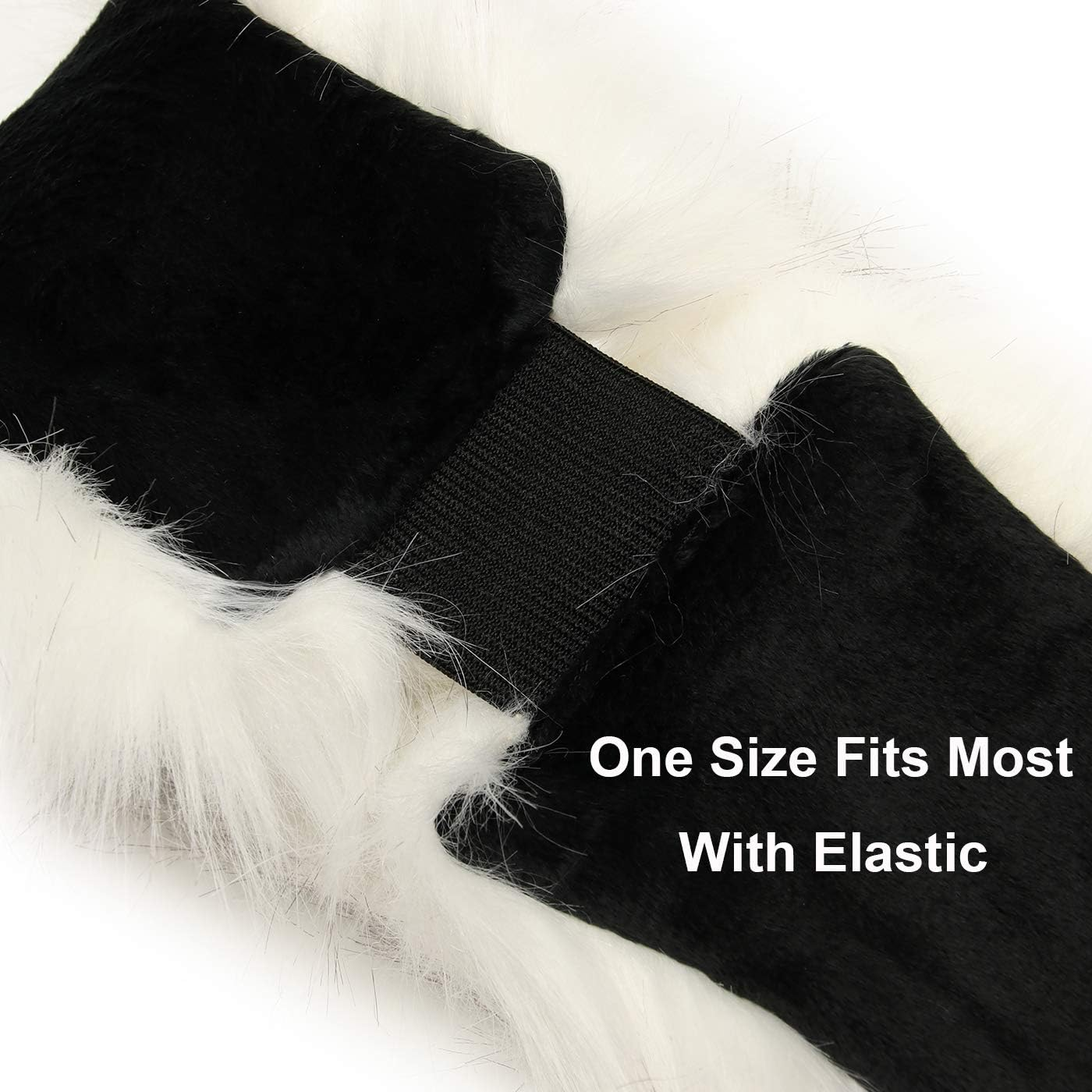 Faux Fur Headband with Elastic for Women'S Winter Earwarmer Earmuff - Black With Kgb image number 5