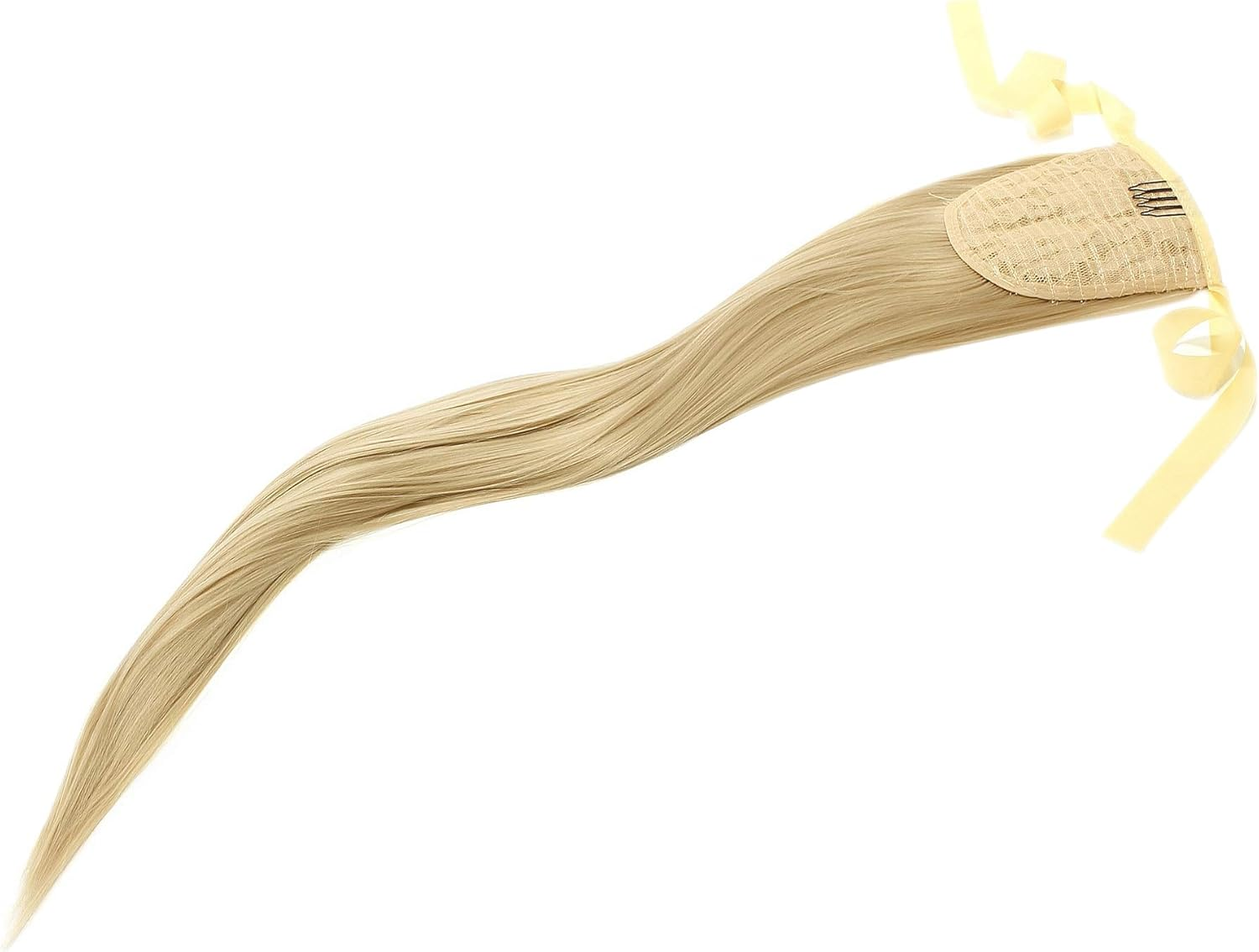 Prettyland 60 Cm Static-Free Long Hair Straight Ponytail One-Piece Clip-In Hairpiece Extensions Orange Copper Red R01 - Black-Brown 04 image number 2