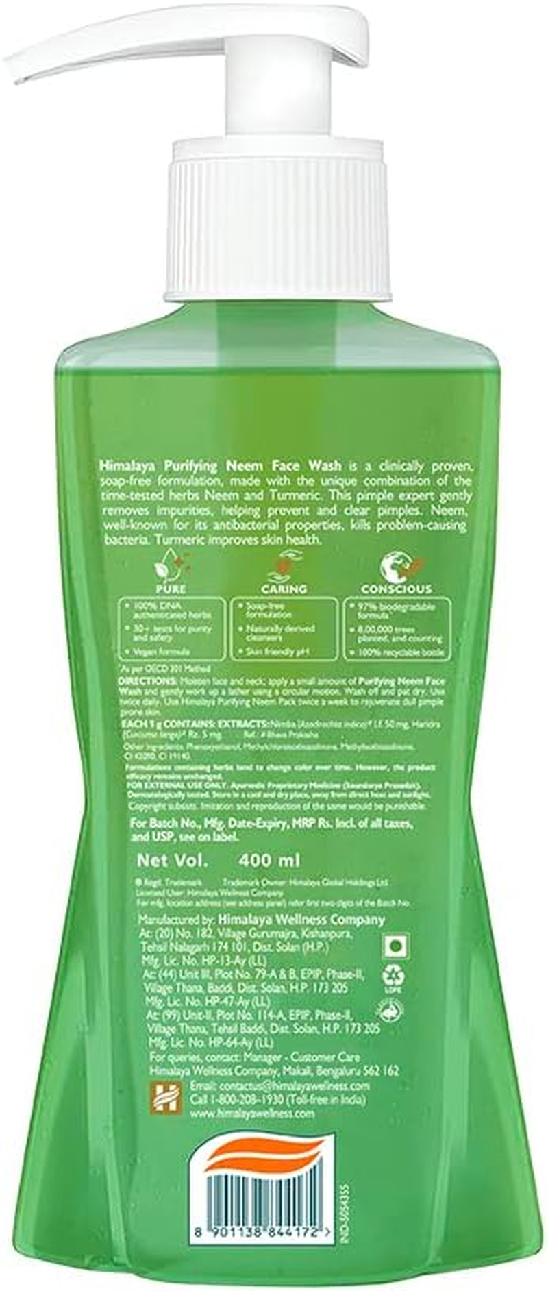 Himalaya Purifying Neem Face Wash, 400 Ml image number 2