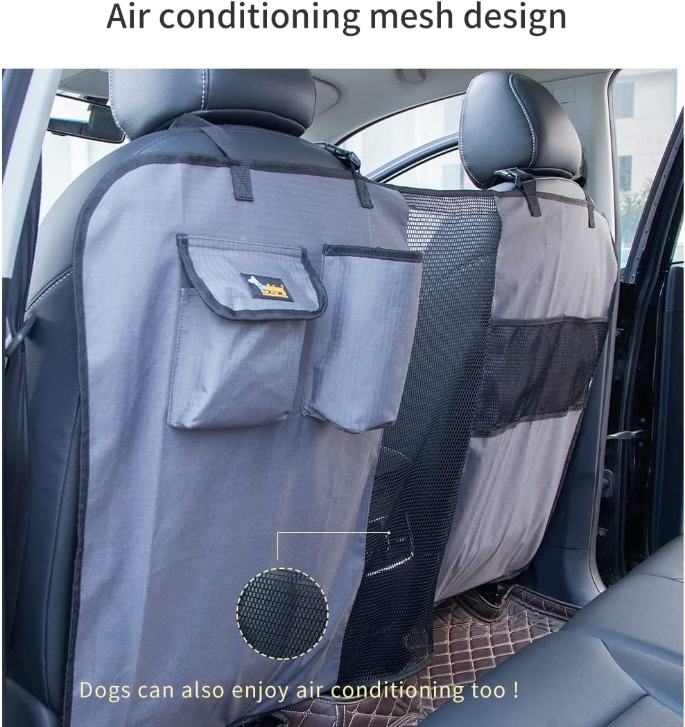 Ondoing Dog Barrier Pet Car Back Seat Fence Isolation Kid Safety Travel Guard Mesh Net for Dos Cats Babies Car Barrier Grey image number 5