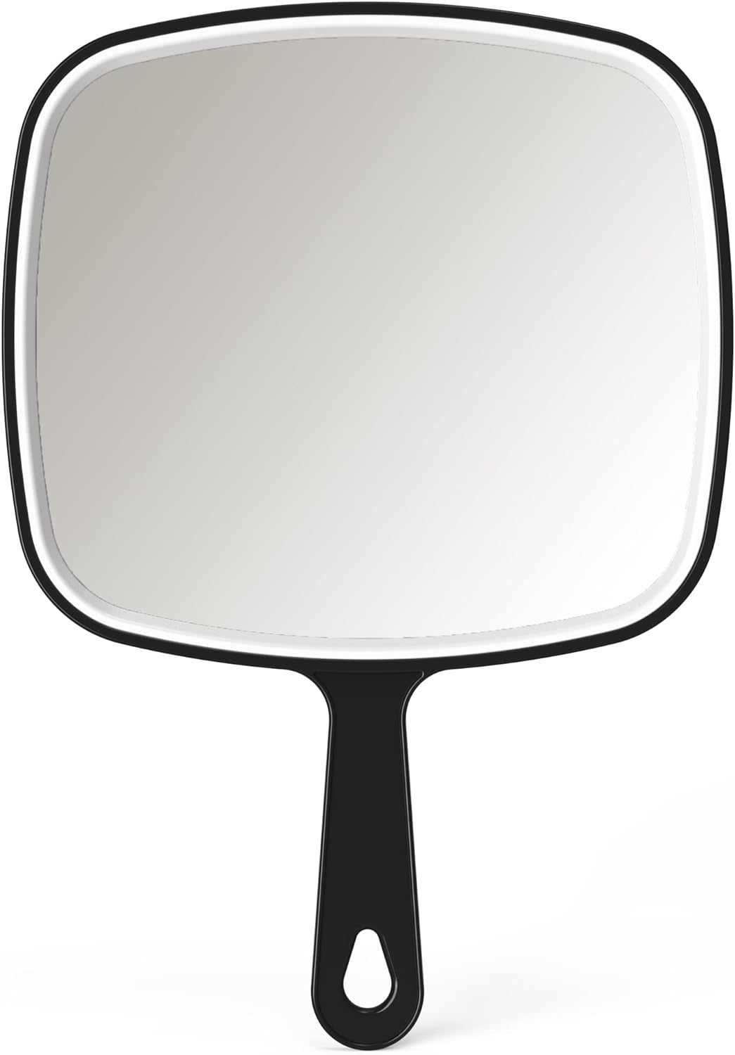 Vrhere Mirrim Hand Mirror, Black Handheld Mirror with Handle, Salon Barber Hairdressing Handheld Mirror with Handle (7.4'' X 10.3'' L) (VRH699) image number 4