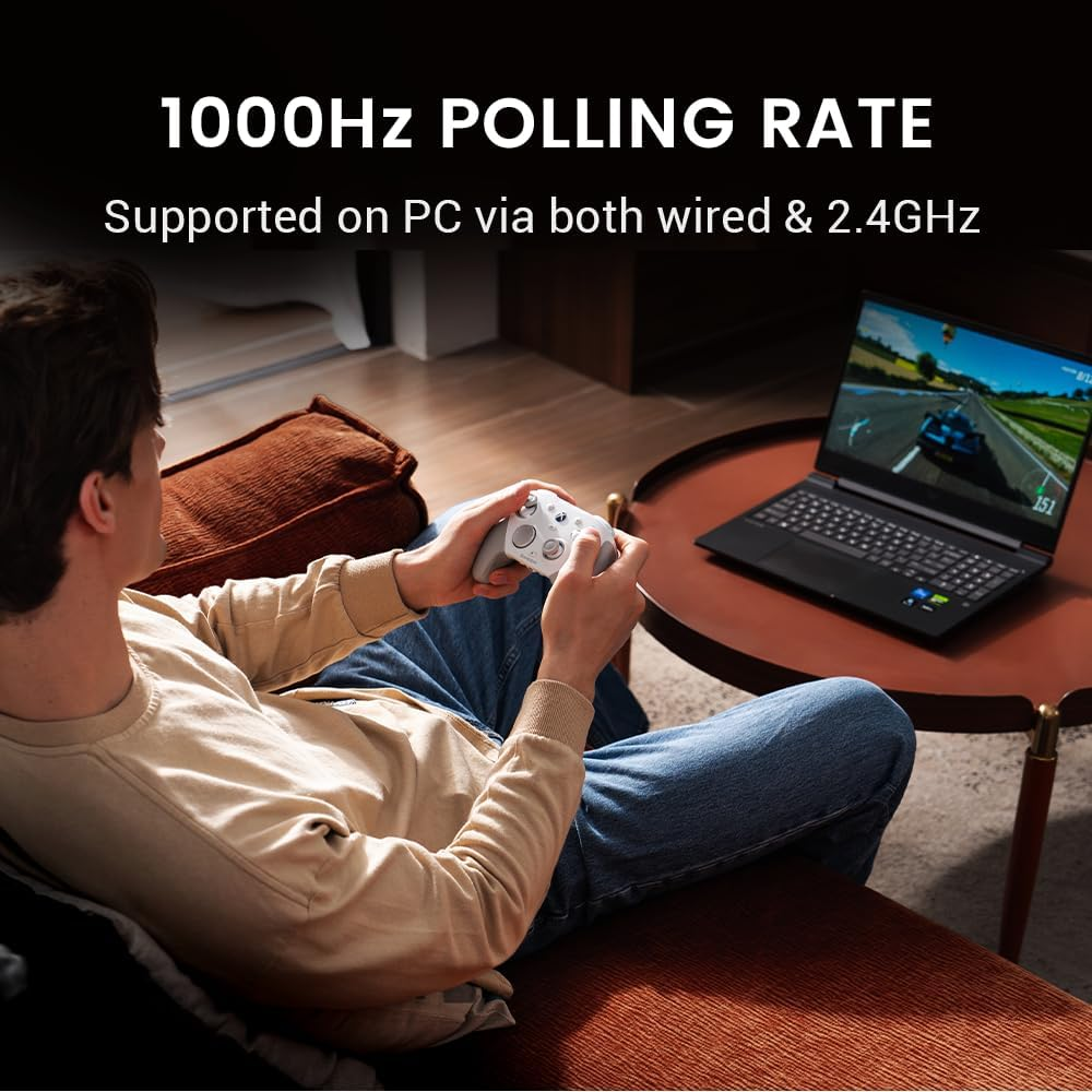 Gamesir G7 Pro Controller for Xbox Series X|S, Xbox One & Windows 10/11, Plug and Play Gaming Gamepad with TMR Sticks, Hall Effect & Clicky Trigger Stops - White image number 6