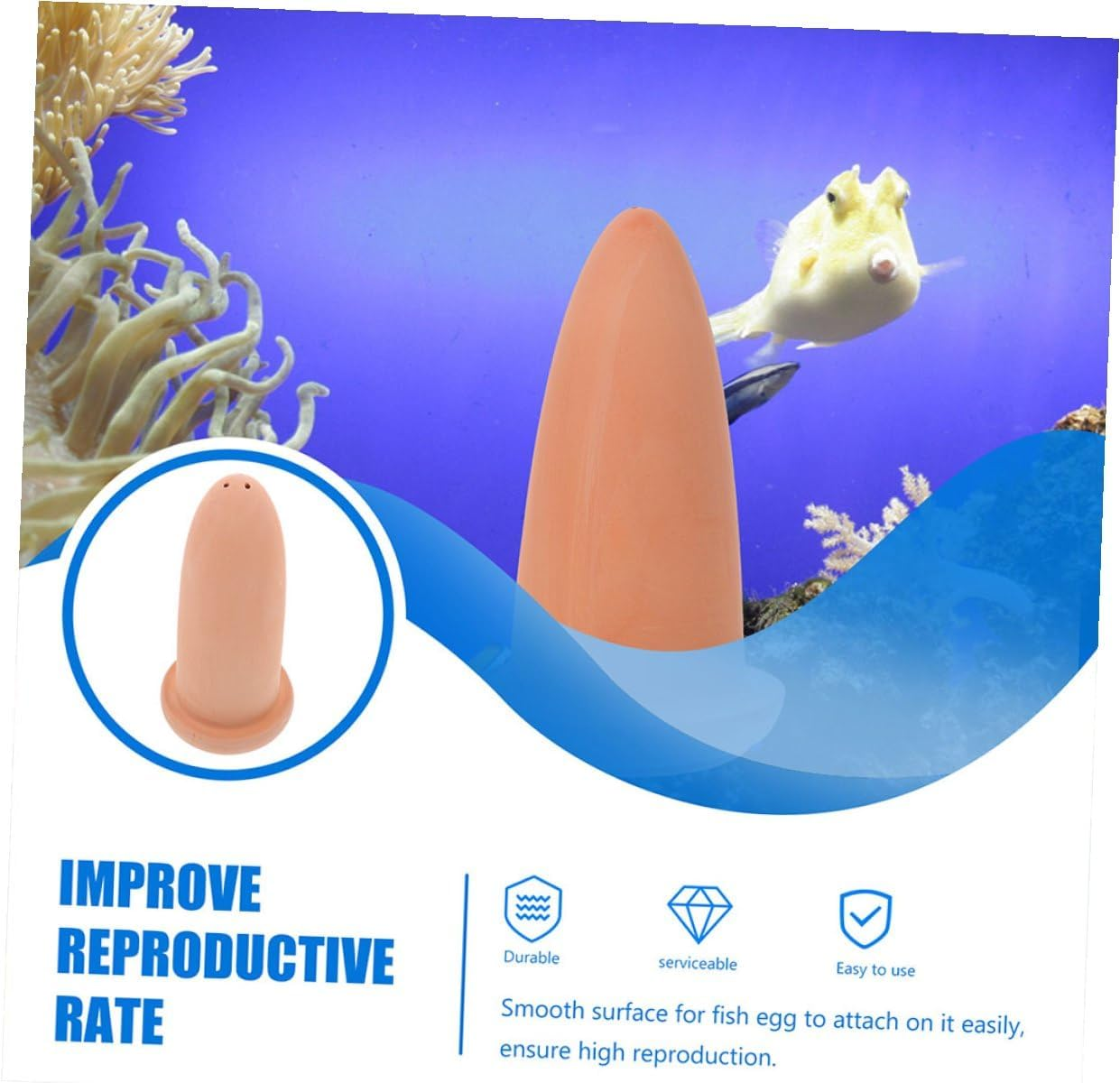 Didiseaon Potty Clay Fish Incubator Spawning Barrel with Smooth Surface for Angelfish Shrimp Breeding Bucket Suitable for Bream Cichlids and Aquatic Pets image number 4