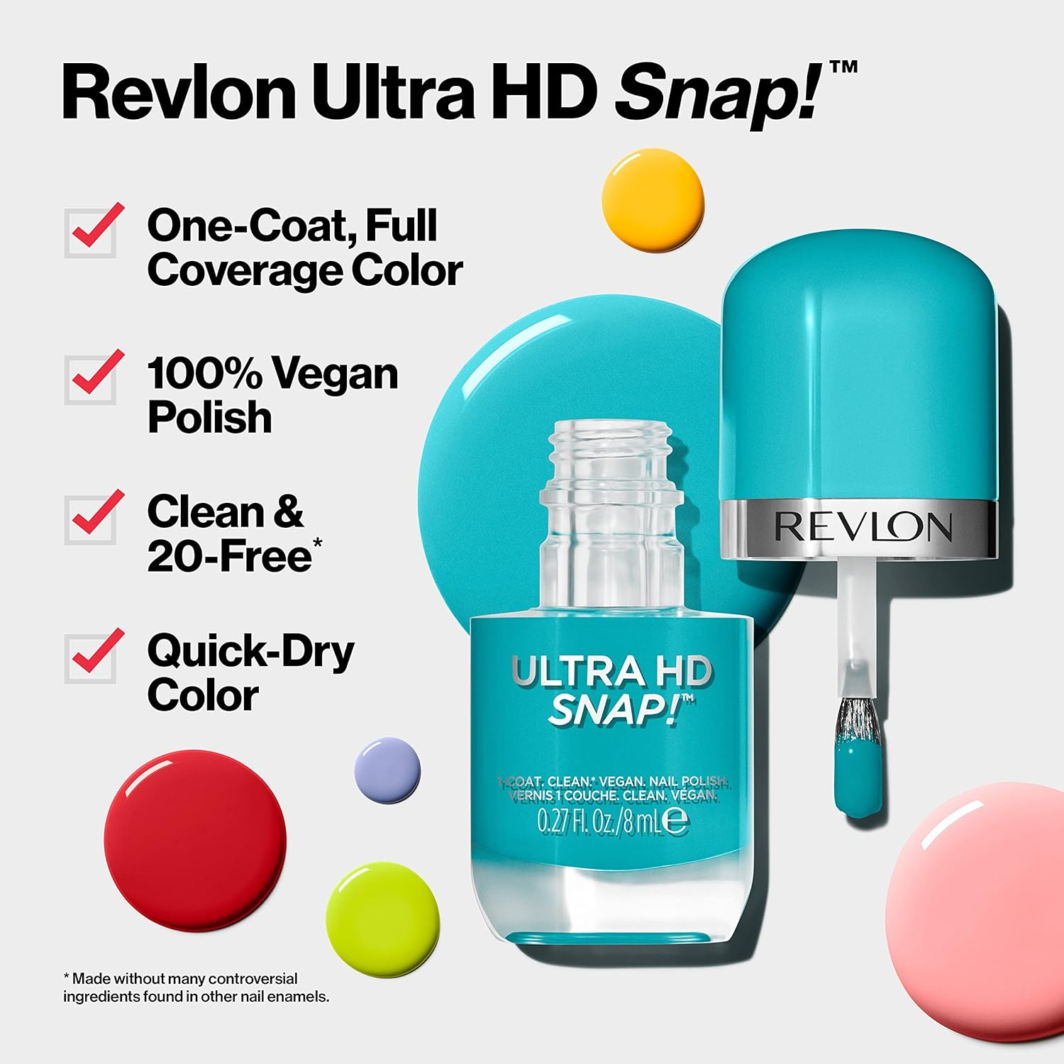 Revlon Ultra Hd Snap! Nail Enamel, Grounded image number 3