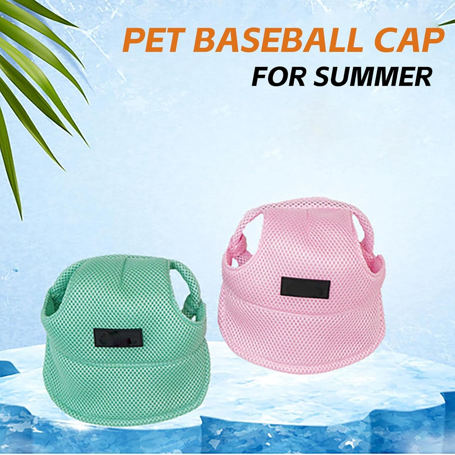 UOSIA Dog Hats for Large Dogs Pet Puppy Visor Hats Adjustable Doggy Summer Beach Hat with Ear Holes and Neck Strap Cute Dog Sunbonnet Headdress for Outdoor Golden Retriever Hat(Pink,Xl)