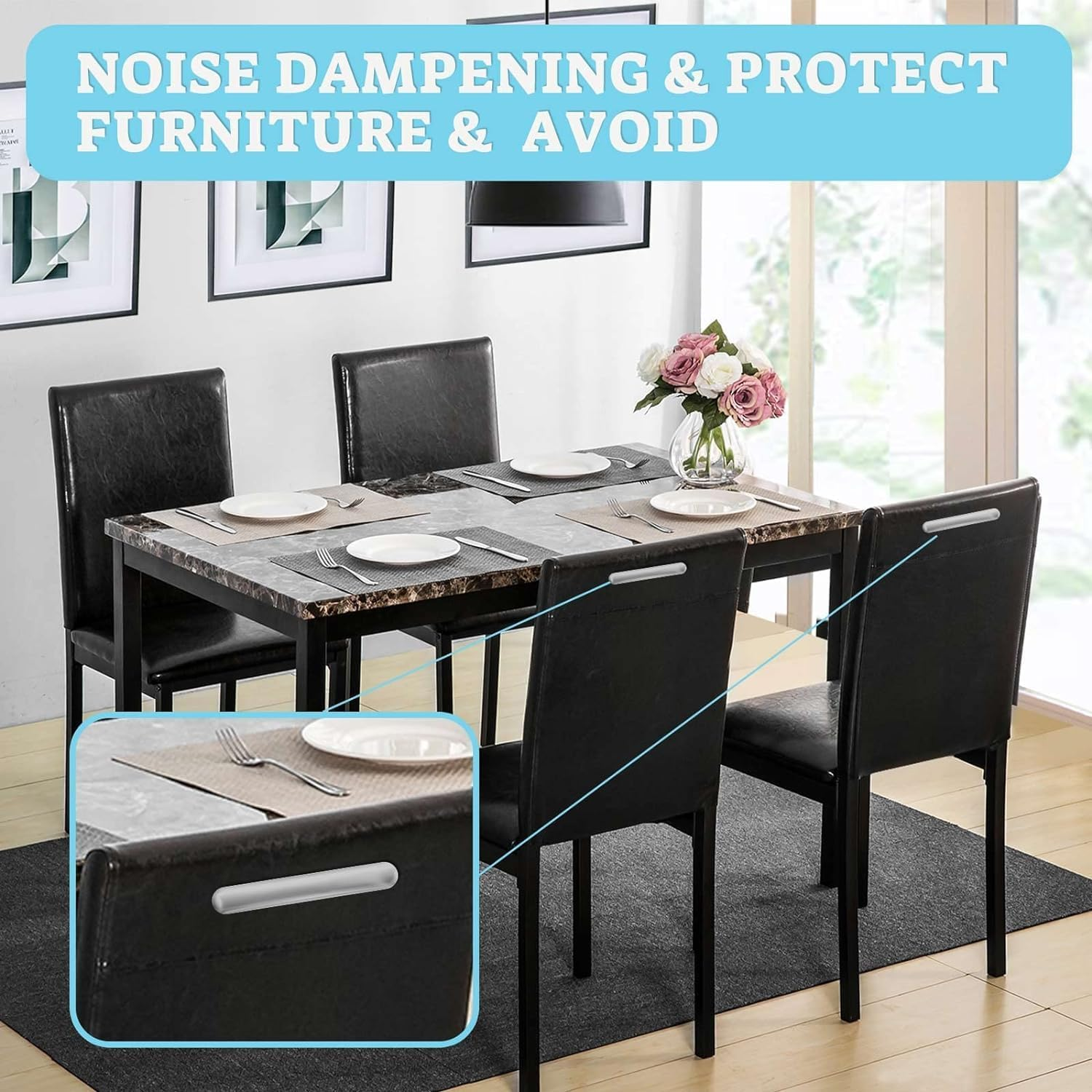 Cabinet Door Bumper, 40Pcs Clear Cabinet Bumpers Clear Self Adhesive Rubber Bumpers Stripes Transparent Bumpers for Cabinets Bumper Pads for Sound Dampening Buffer Pads, 2.8 * 0.45 * 0.1Inch (L*W*T)