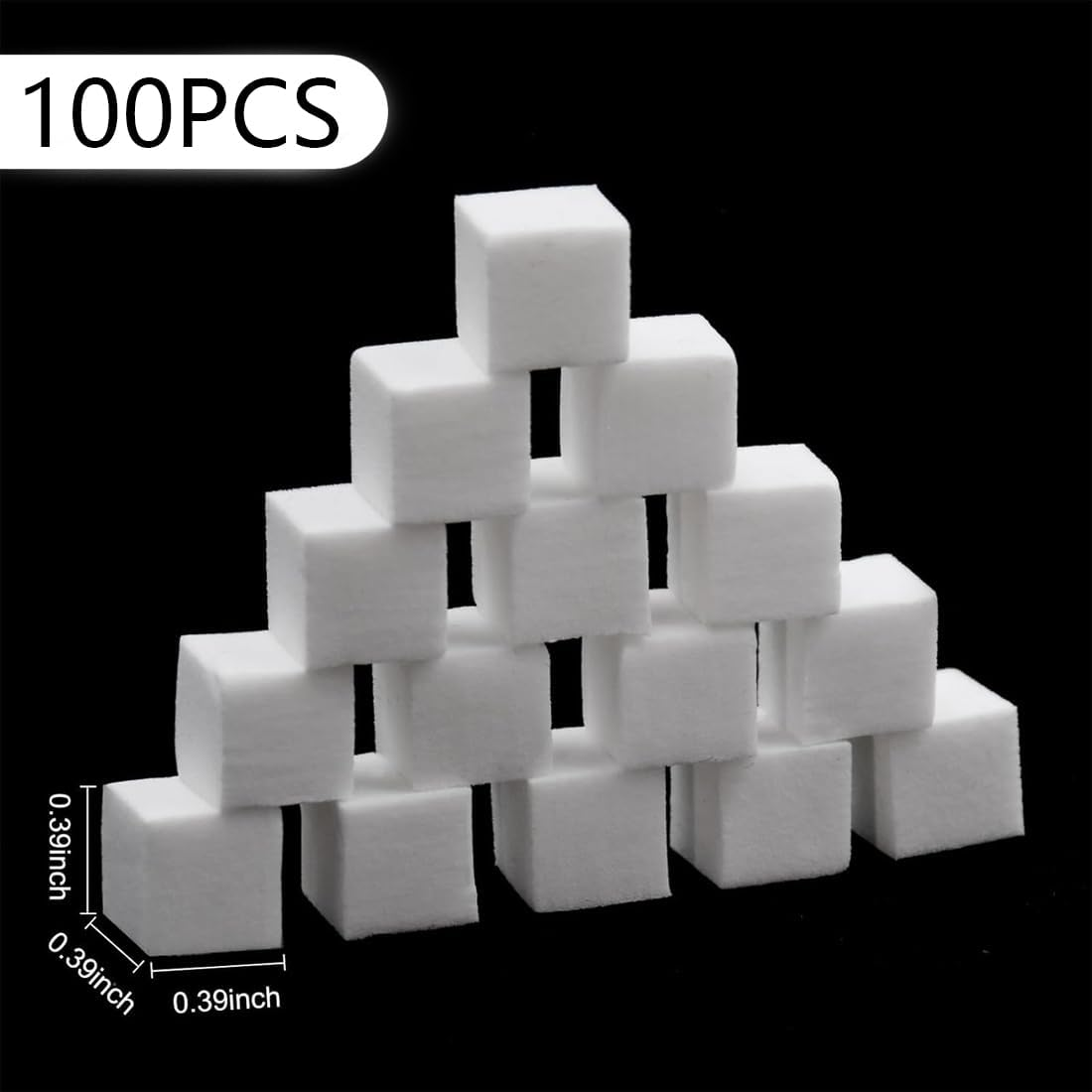 MUNZE Pack of 100 Nail Art Sponges with Metal Gripper, Nail Art Sponge Brush, Manicure Accessories for Nails to Create a Variety of Gradient Nail Art Patterns, Nail Design Accessories Sponge Brush image number 6