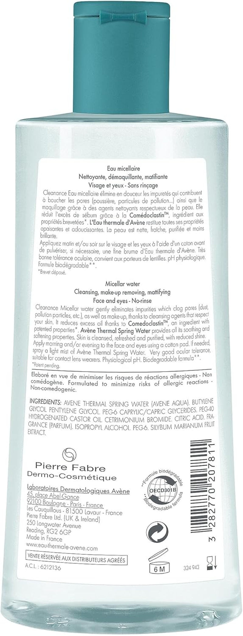 Avene Cleanance Cleansing Water 400Ml image number 1