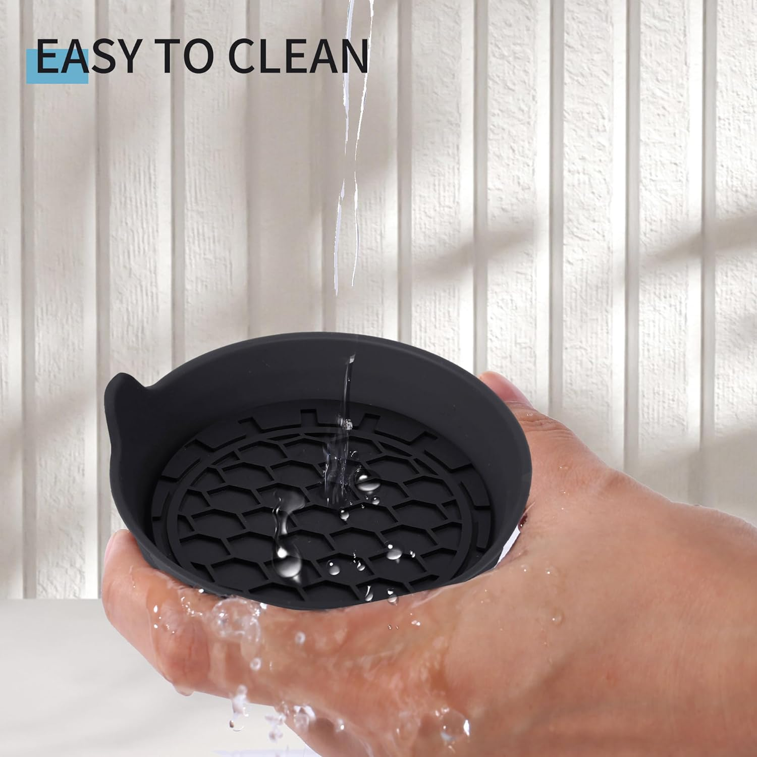 Amooca Automotive Cup Holders Universal Car Cup Coaster Waterproof Non-Slip Sift-Proof Spill Holder Car Interior Accessories 4 Pack Black image number 6