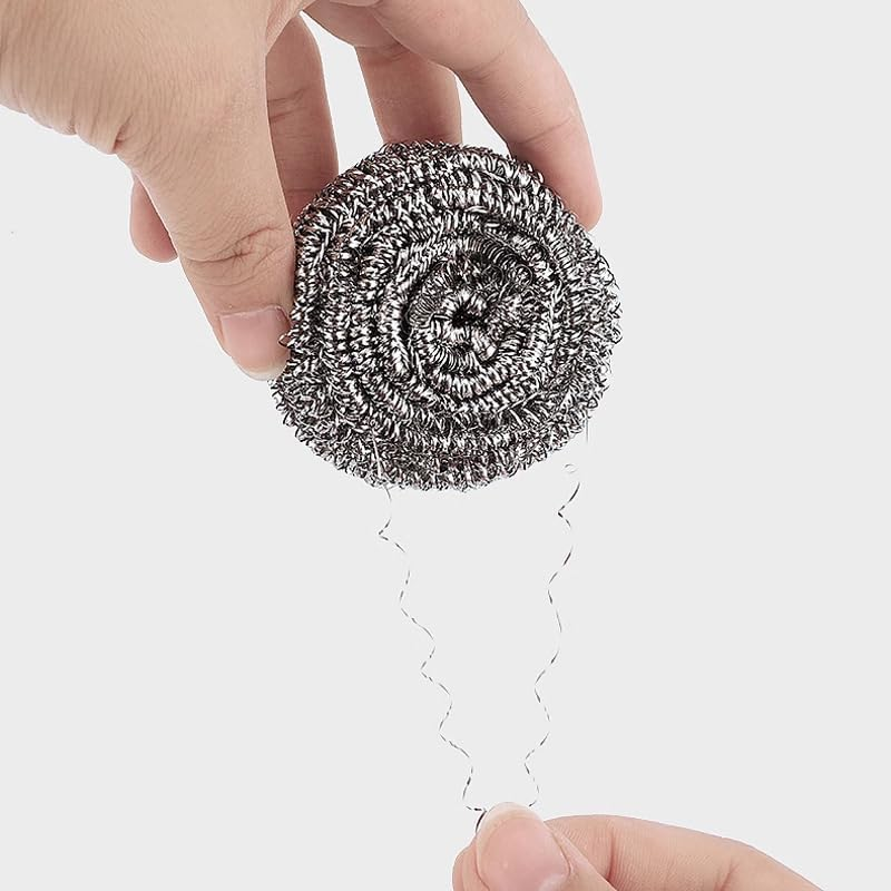 Aoozleny 12Pcs Stainless Steel Cleaning Ball for Cleaning Dishes, Pans, Pots, Ovens, Grills, Sinks - Stainless Steel Wire Ball Kitchen image number 4