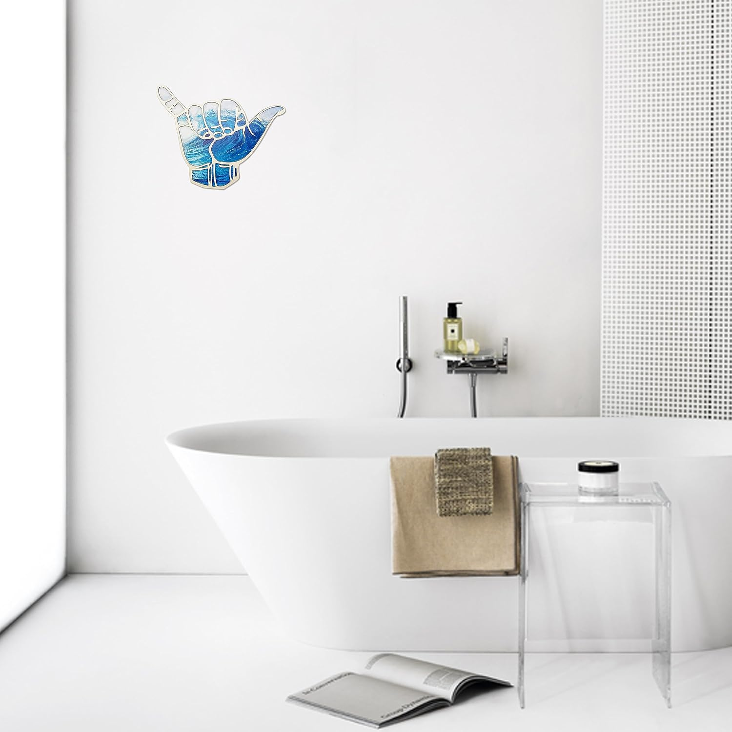 Shaka Wooden Wall Sign - Hang Loose Sign for Hawaii, Aloha, Surfer, Hand Shape Finger Nursery Room Decor - Surf Wall Decor for Home, Living Room, Kitchen, Bathroom, Bedroom Decoration image number 6