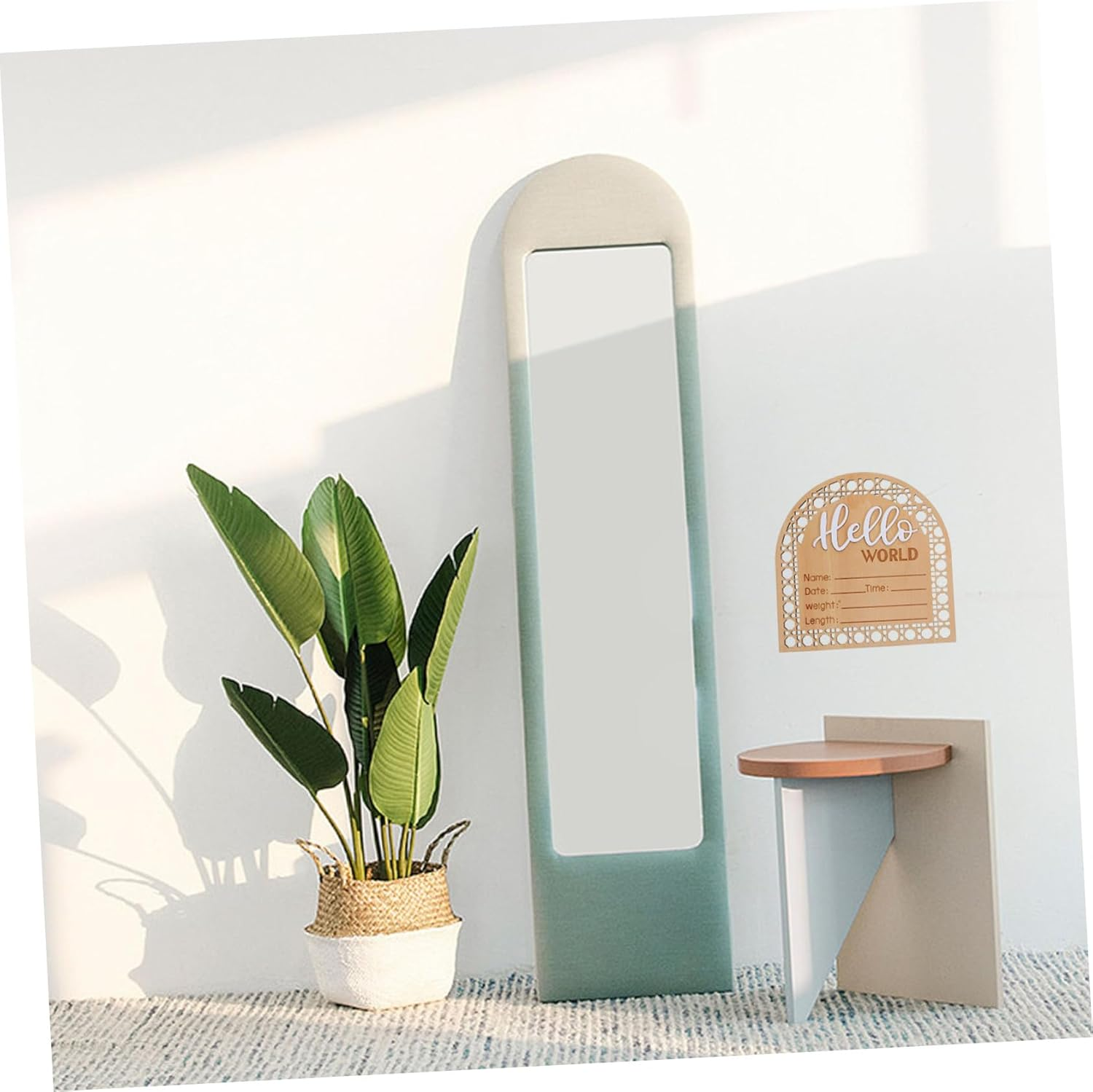 2Pcs Adorable Wooden Birth Announcement Sign for Newborns Name Sign Nursery Decor Photo Prop to Celebrate Arrival Handmade with Attention to Detail image number 5