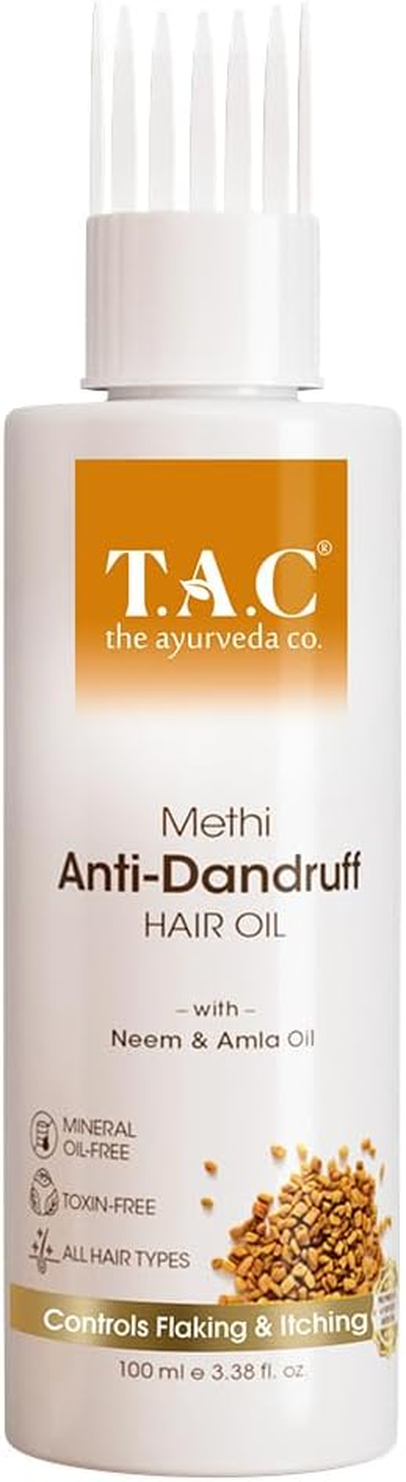 TAC - the Ayurveda Co. Bhringraj Oil for Hair Fall with Amla & Methi for Men & Women, Sulphate and Paraben Free - 150Ml image number 1