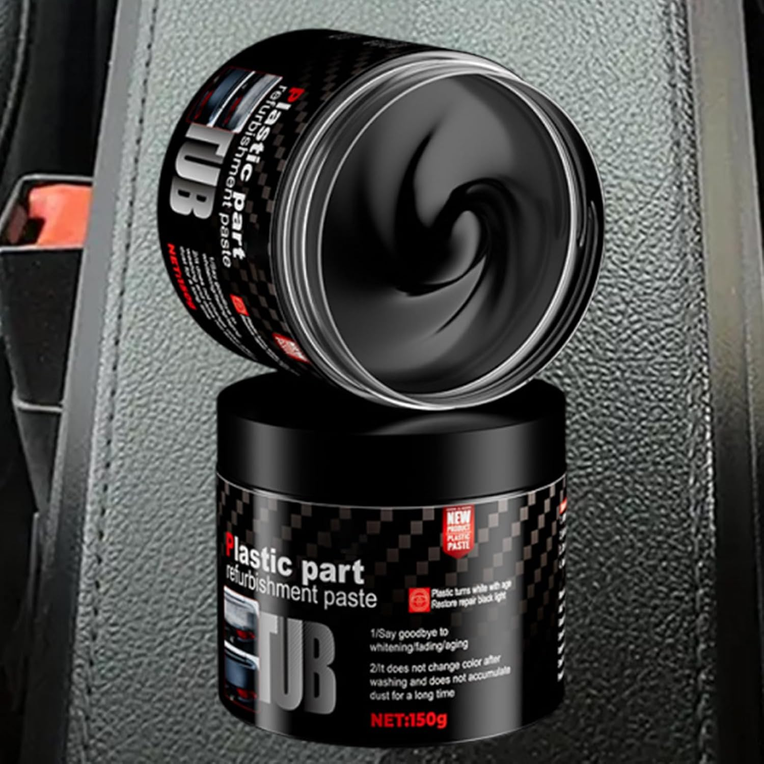Car Interior Restorer - Automotive Leather Seat Polish Cream | Gentle Car Restoring Conditioner for Interior Vehicles Truck RV Sedan image number 1