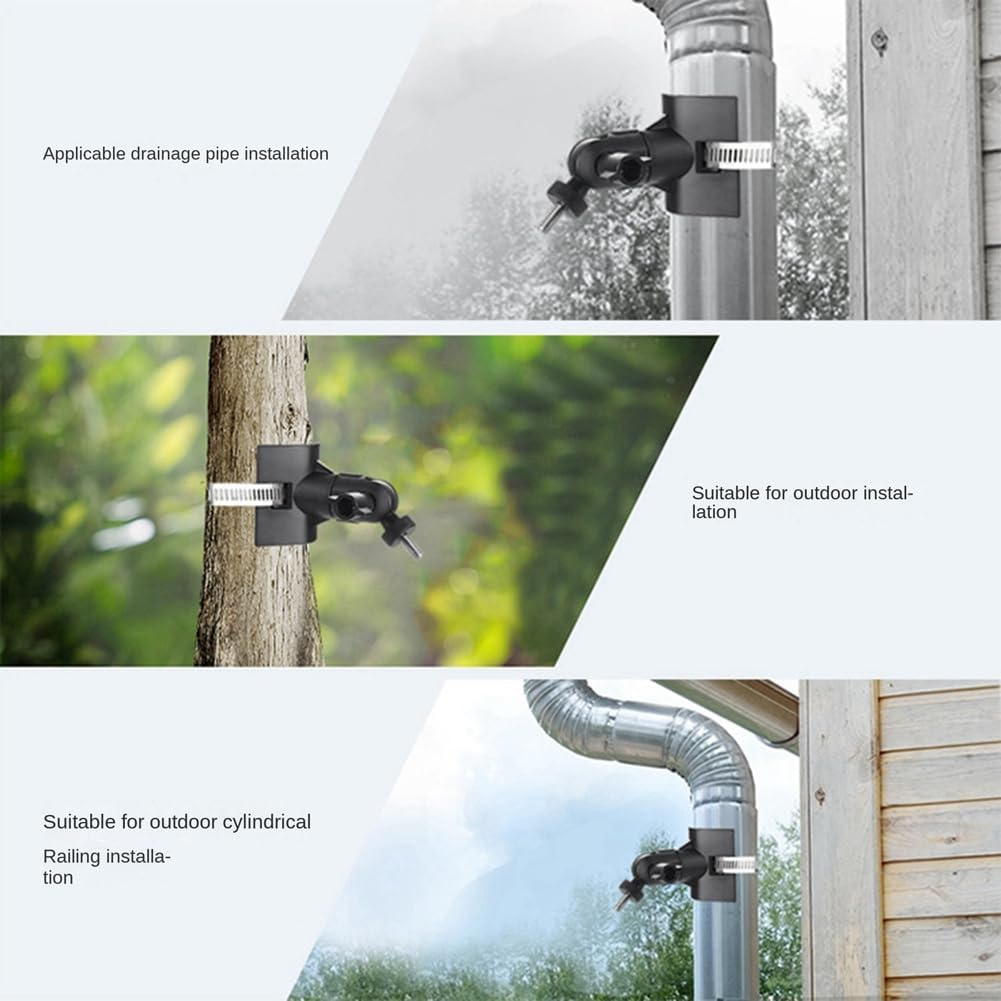 Adjustable Stainless Steel Hose Clamp Hoop Pipe Poles Mount Bracket Worm Gear for Security Camera Accessories B image number 3