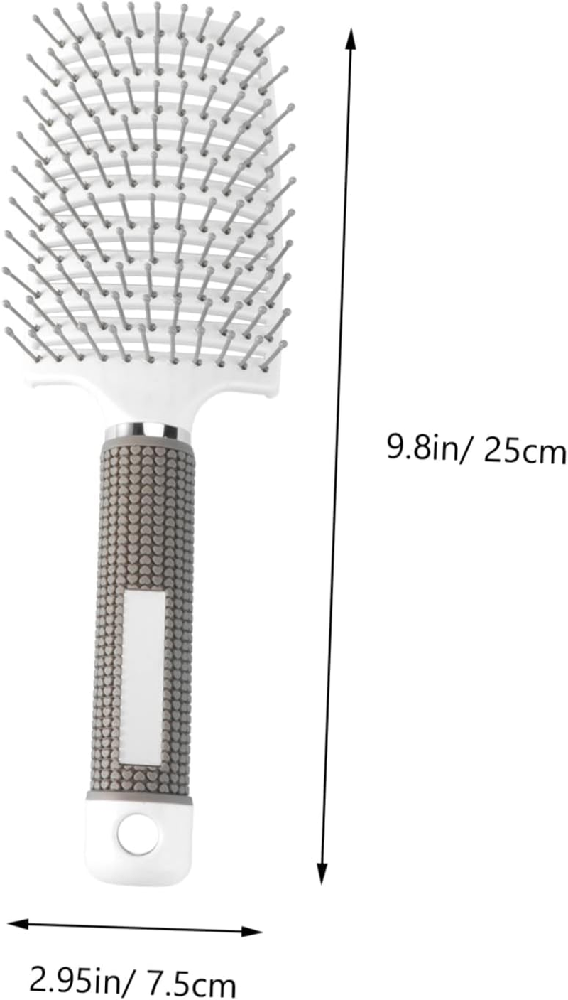 HAPINARY Ergonomic Handle Hair Straightening Comb Portable Scalp Massager Brush Comb Random Color