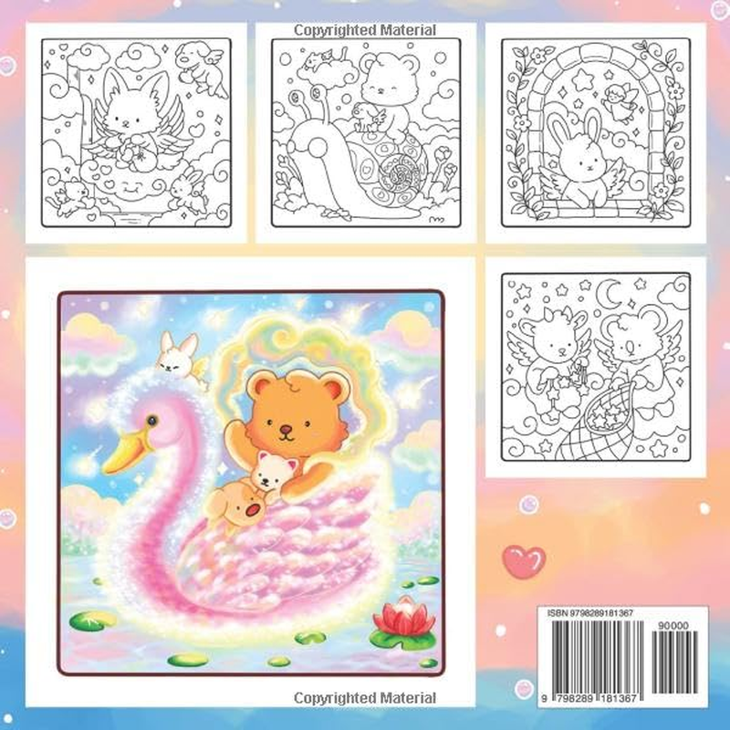 Hygge Clouds - Super Cute and Fun Adult Coloring Book: Featuring Adorable Animal Characters Engaging in Relaxation, Mindfulness, and Stress Relief ... Besties in a Magical Fantasy Heaven World