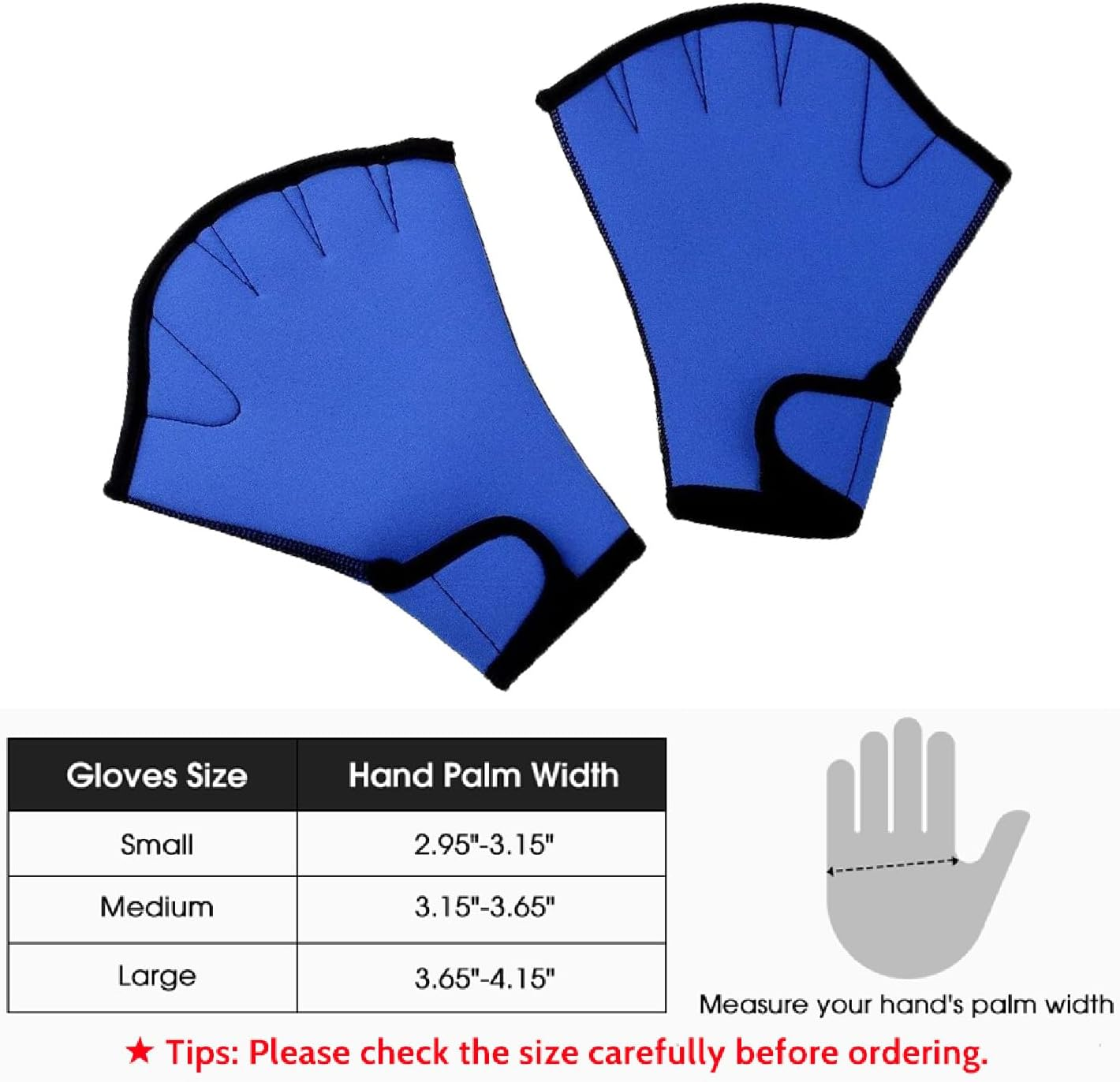 Swimming Aquatic Gloves Men Women Children Swimming Training Gloves Neoprene Gloves Webbed Breathable Lightweight Training Gloves Fitness Swimming