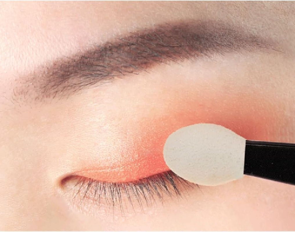 100 Pcs Black White Small Eyeshadow Applicators Eye Shadow Sponge Applicator Sticks Eye Makeup Applicators Sponge Tip Make up Applicators Eyeshadow Brushes Makeup Brushes Tools image number 5