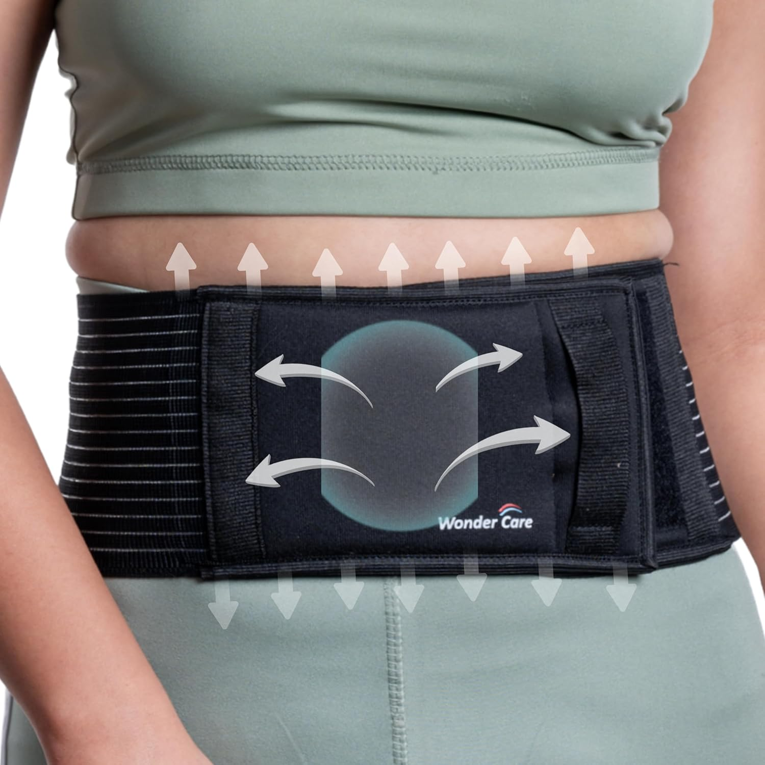 Wonder Care- Umbilical Hernia Support Belt Abdominal Binder for Belly Button Hernias or Navel Hernias, Hernia Pain Relief Brace-4Xl image number 5