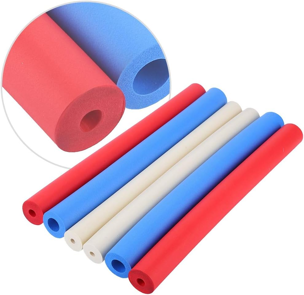 Foam Tubing, 6-Pack of Foam Grip Tubing Utensil Padding Grips for Silverware, Pencils, Tools, and Built up Utensils, Cut to Length - Provides Wider, Larger Grip Pipe Tool for Disabled, Elderly