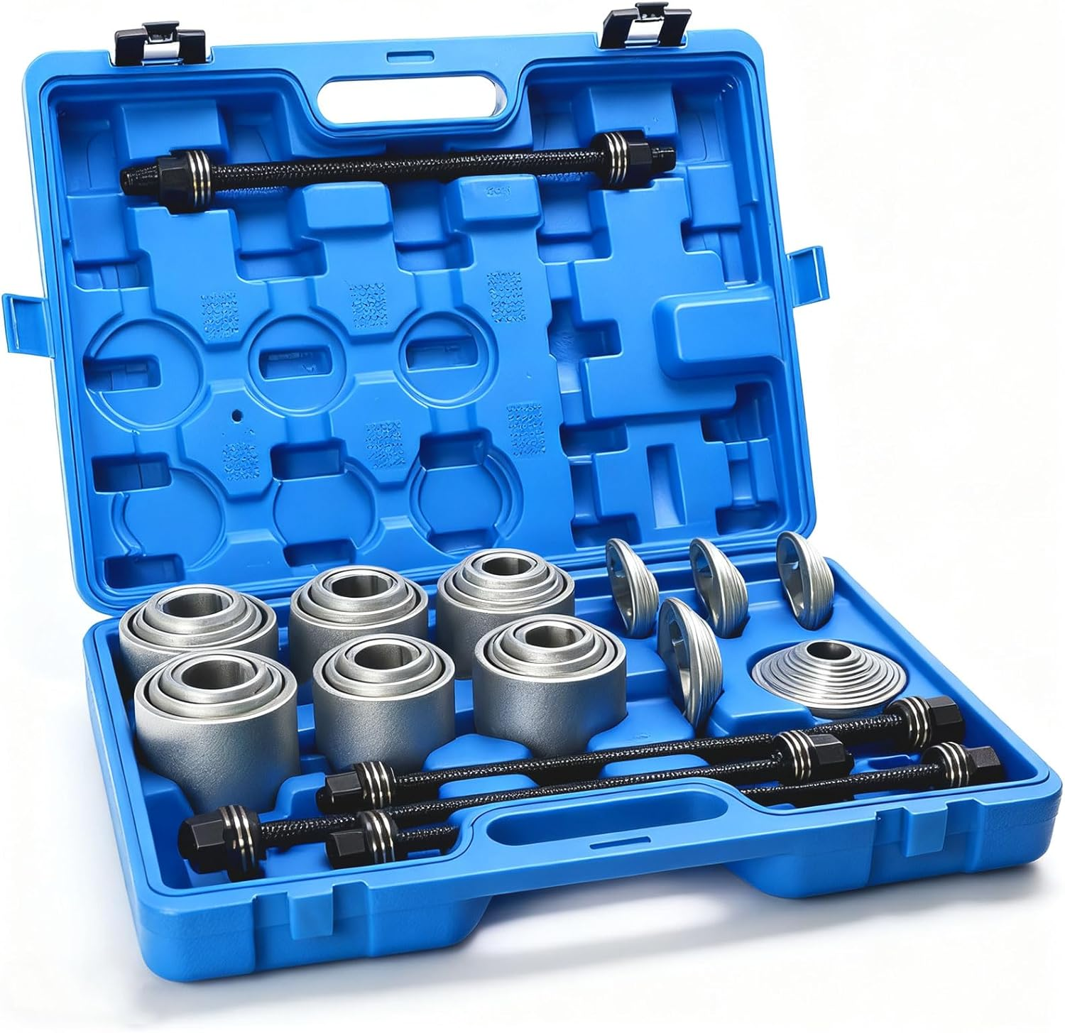 36Pcs Bushing Bearing and Seal Removal Tool Set, Universal Press & Pull Sleeve Installation Tool with Spindles and Step Discs, Automotive Suspension Bushing Extractor Kits for Silent Rubber Bearings image number 6