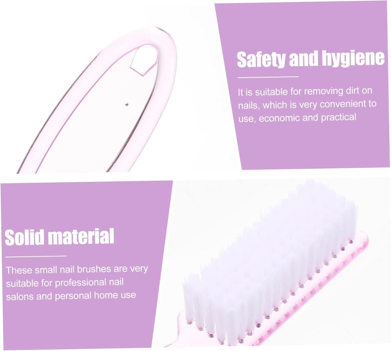 Outanaya 8Pcs Nail Art Cleaning Brush Professional Nail Supplies for Gentle Dust Remover image number 3