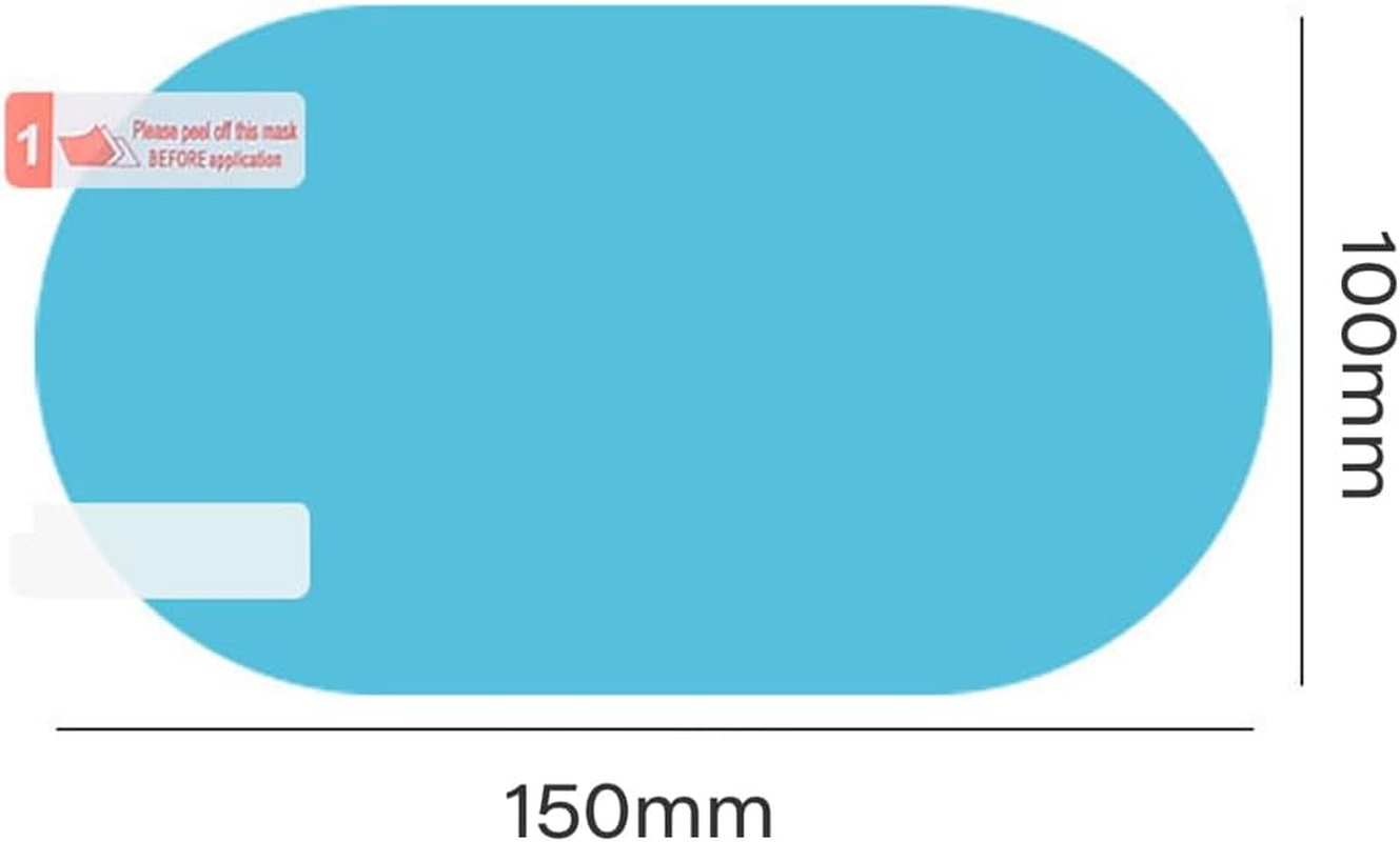 2X Waterproof Car Rearview Mirror Film Stickers Mirror Protective Rainproof image number 2