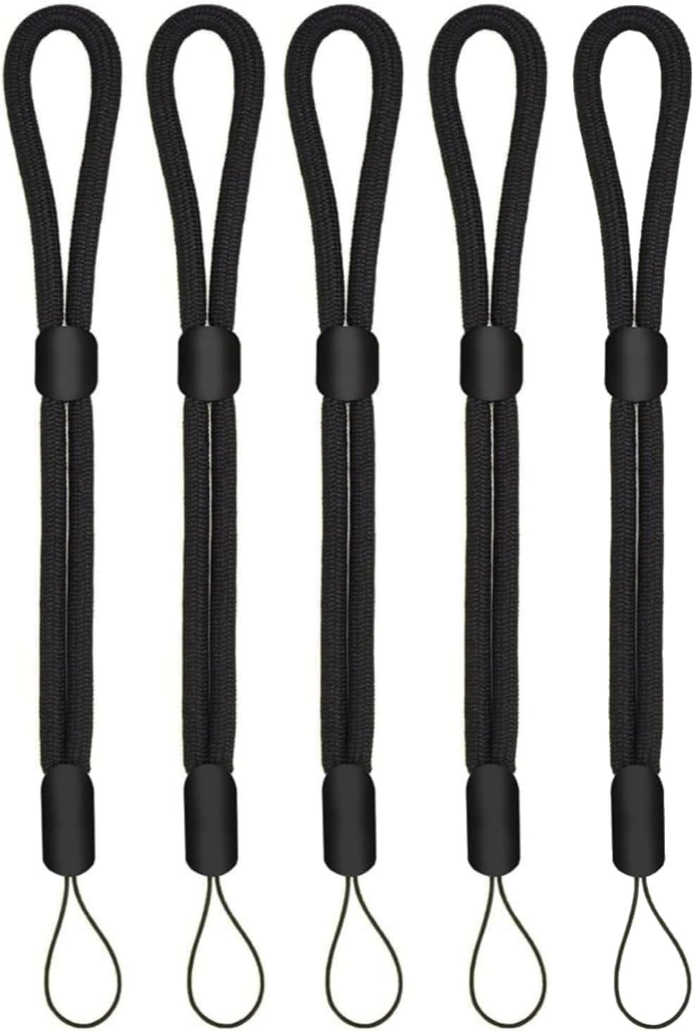 Cell Phone Lanyard Charm Set of 3, 16-20Cm Hand Wrist Strap String Braided Fabric with Adjustable Secure Lock, for Mobile Phone Camera USB Drive ID Card Key Chain