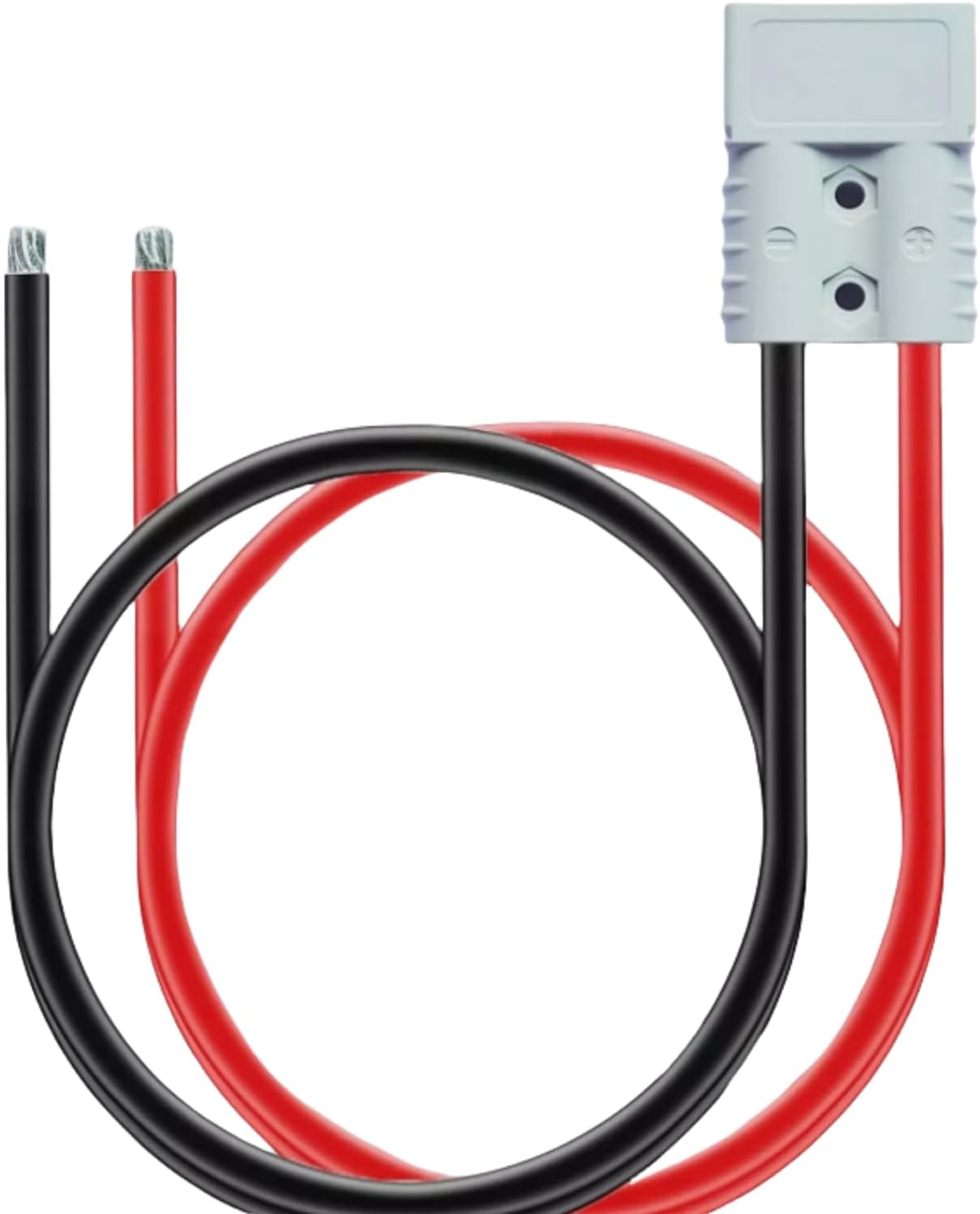 KUGONTC 600V Electric Forklift Charging Plug Cable,Anderson Plug Connector Cable,50A Battery Quick Connector,Jumper Cable Connector,With 10AWG 60Cm Cable Towing Winch Quick Connect Cable.