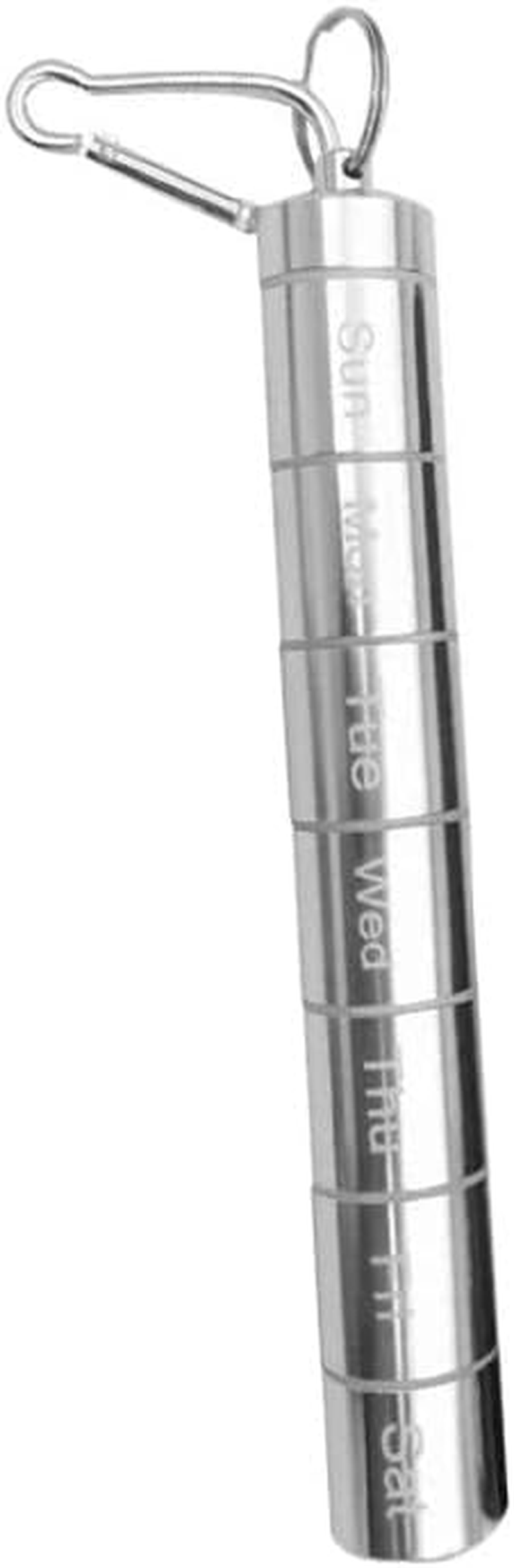 Weekly Medicine Organizer: Durable Aluminium Alloy 7-Day Pill Box for Safe Medication & Vitamin Storage - Compact & Travel-Friendly Design