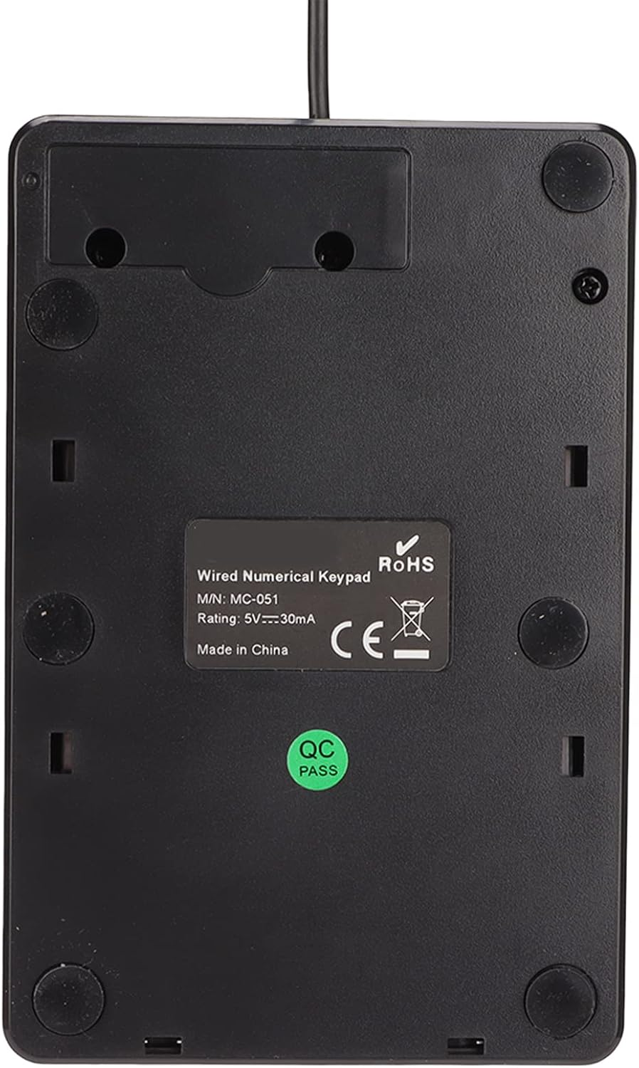 Wired Number Pad, USB Numeric Keypad 19 Key Number Keypad Financial Accounting Number Keyboard for Laptop PC Computer (Black) image number 3