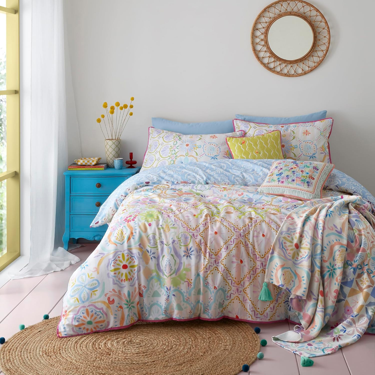 Appletree Style - Casablanca - 100% Cotton Duvet Cover Set - King Bed Size in Multi image number 3