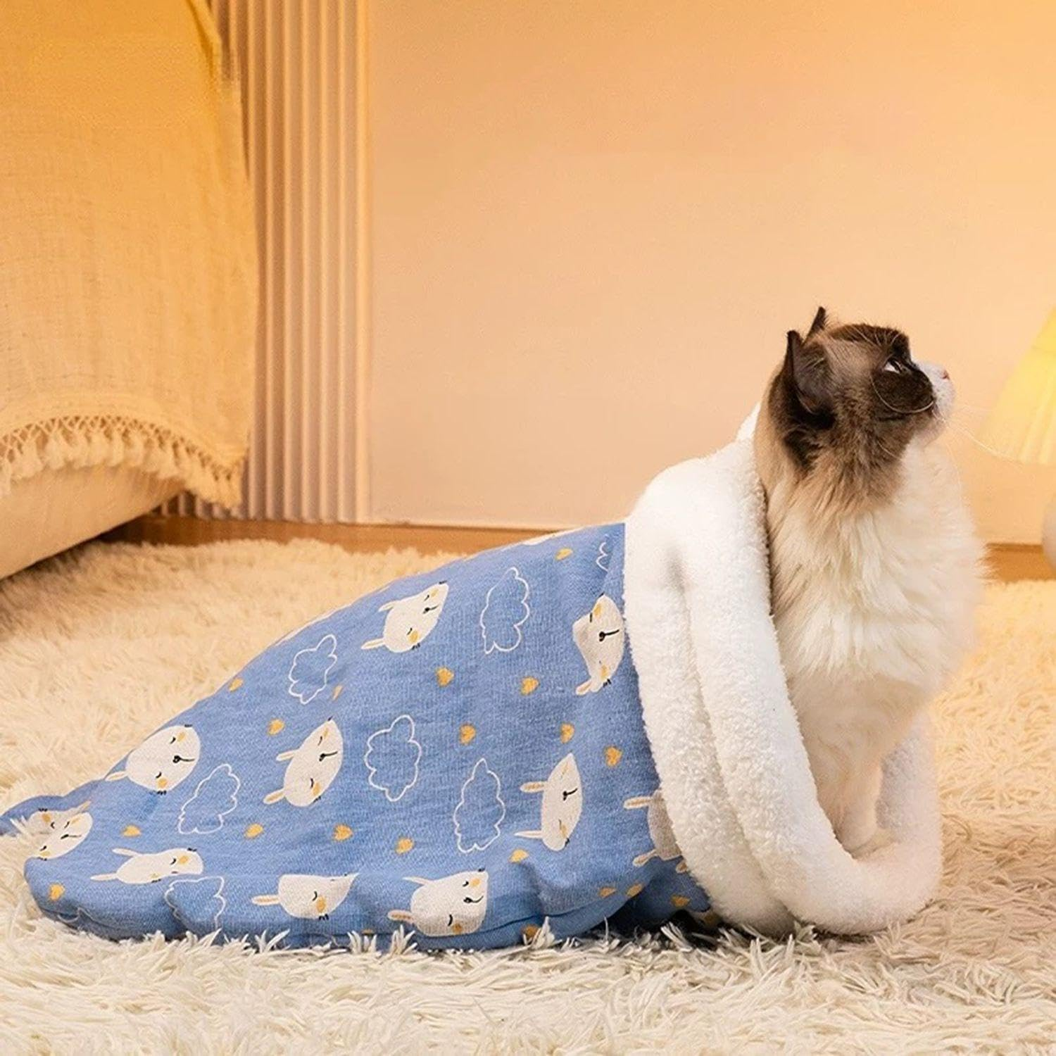 RELKLYU 1 X Pet Warm Sleeping Bag, Pet for Pets, Wind Cat Nest image number 4