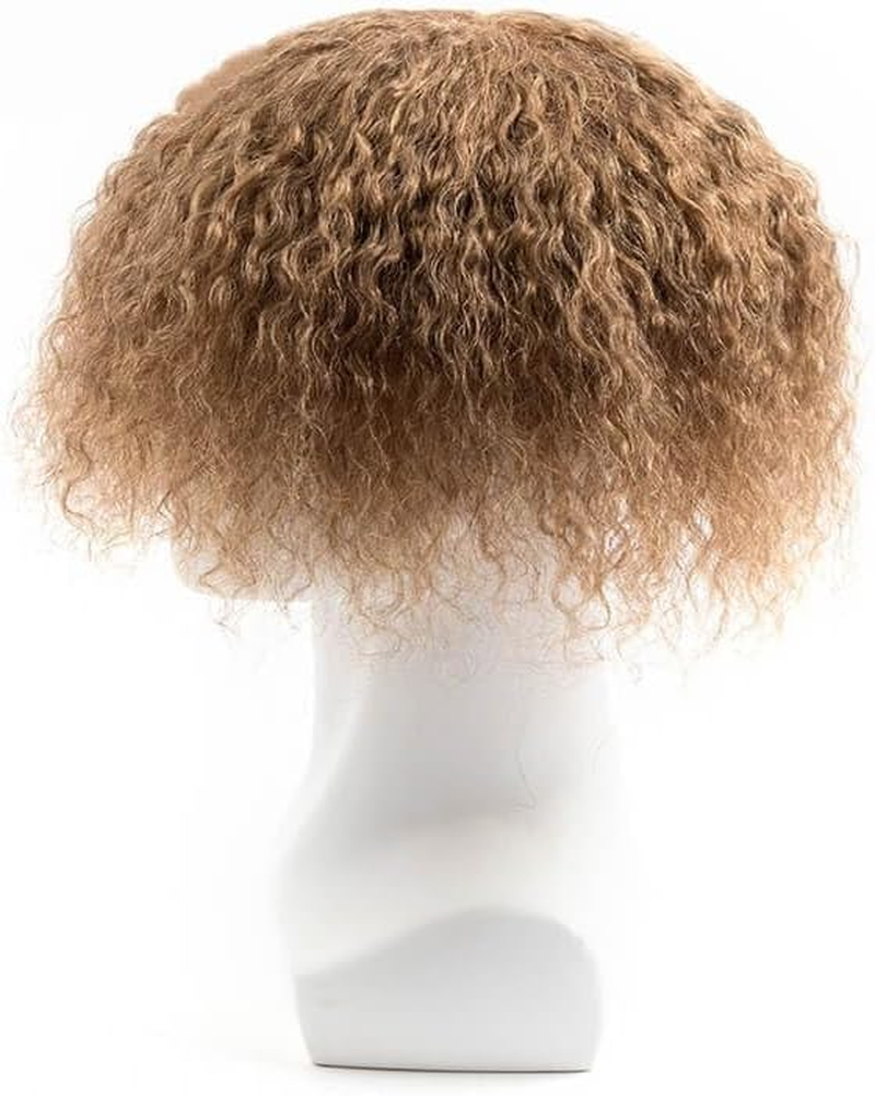 Replacement Full Lace Men'S Toupee 15Mm Curly Breathable Male Hair Prosthesis Natural Human Hair System Unit Systems image number 3