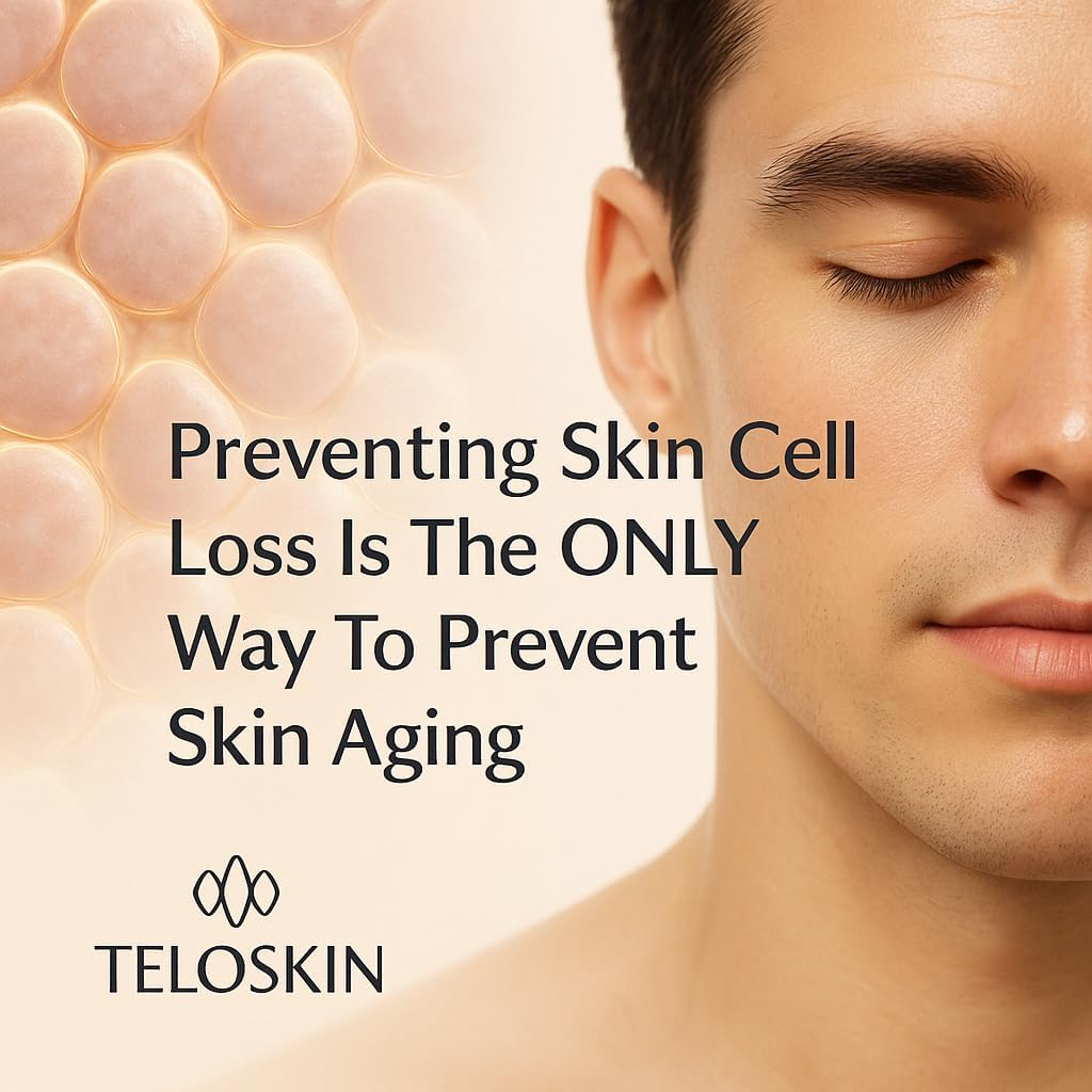 Teloskin TL17+ Regenerative Anti-Aging Skin Cream, with Peptides, Turmeric, Coq10, Vitamin C, Ginseng, Ergothioneine - Prevents Number 1 Driver of Skin Aging - Watch Video!