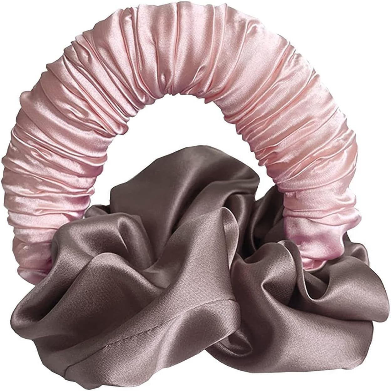 No Heat Scrunchie Hair Curler Ponytail Hairband, 1Pc Soft Sleep Tie Scrunchie Silk Lazy Rollers, Lazy Scrunchie Hair Curler Hairband Styling Tool for Easy Hairstyles image number 1