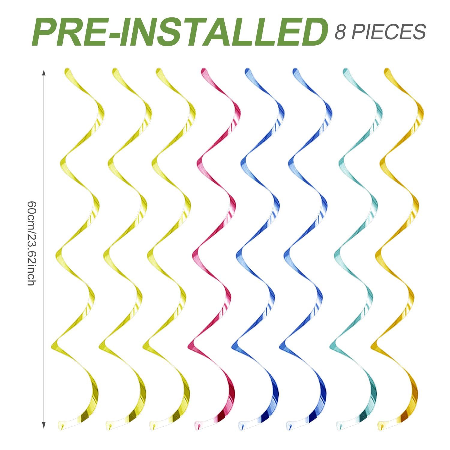 70S Theme Party Decorations, 2 Banner and 8 Hanging Swirls Lets Boogie Banner Disco Themed Party Decorations for 60S/70S/80S/90S Disco Birthday Party image number 1