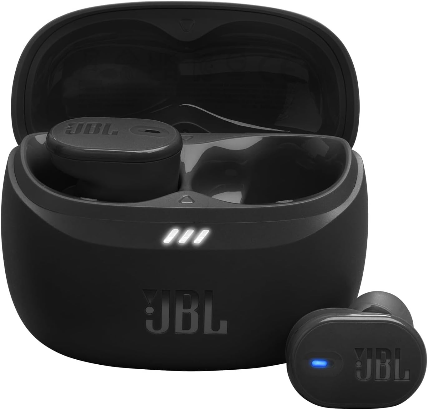 JBL Tune Buds 2, JBL Pure Bass Sound with Spatial Sound, Adaptive Noise Cancelling with Smart Ambient, 6 Mics for Perfect Calls and Customized Call Experience, Personi-Fi 3.0, Black