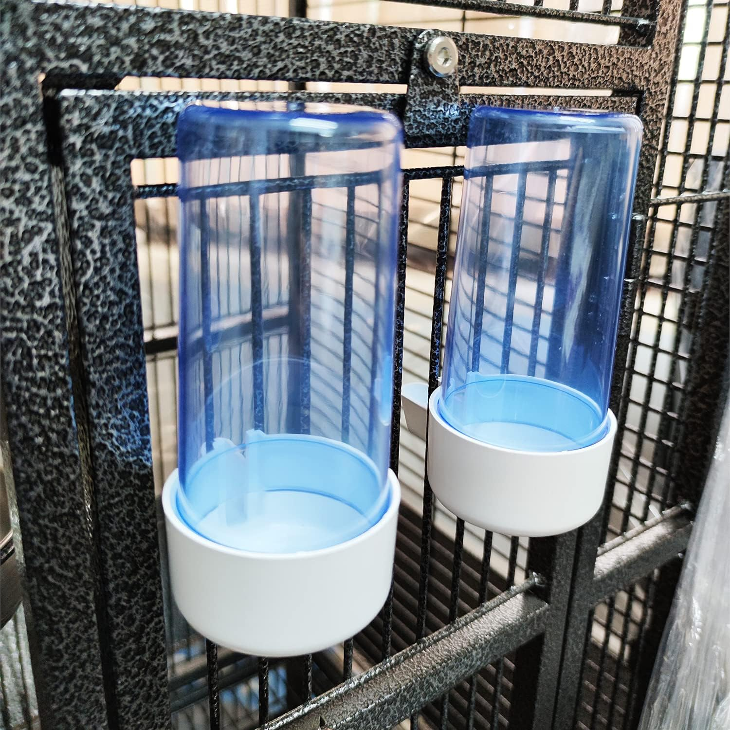 BPS Pack of 2 BPS-15403 Feeding Bowl/Water Bottle for Large Cage for Parrot, Rabbit, Size L, Length 13 Cm image number 3