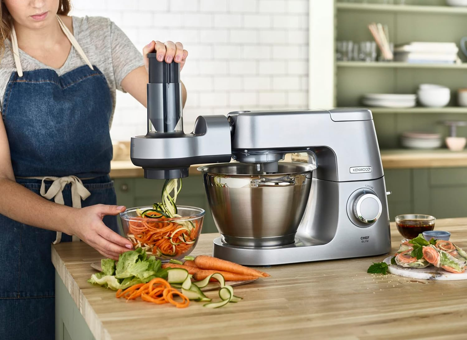 Kenwood Spiralizer Attachment KAX700PL, Turns Fruit and Vegetables into Noodles or Ribbons, Silver image number 5