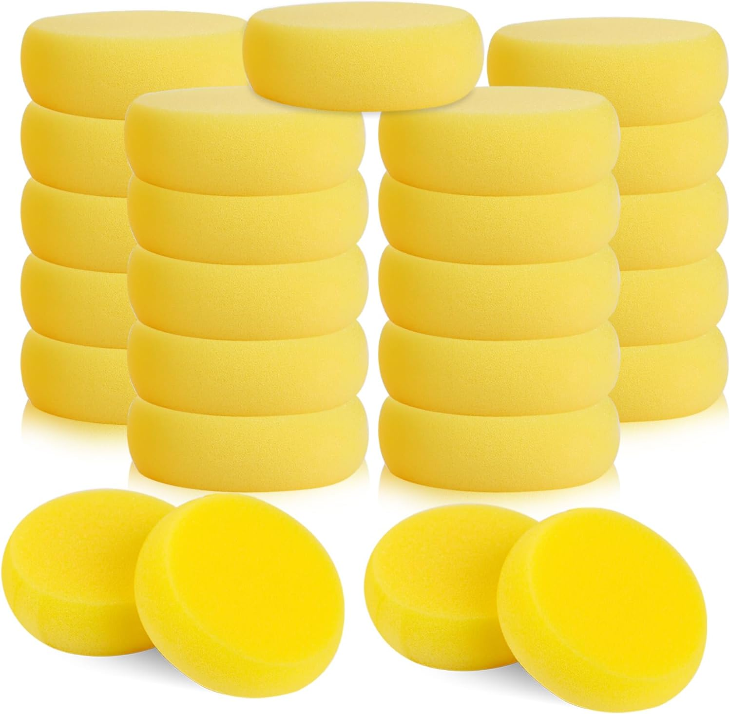 25 Pcs Pottery Sponges, round Painting Sponge 3Inch Yellow Artist Sponges Craft Clay Sponge Watercolor Sponges for Face Painting Pottery Ceramics Art Crafts image number 6