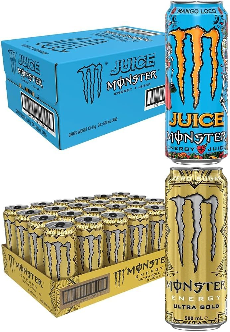 Monster Ultra Mango Loco Juice 24Pk and Monster Ultra Gold 24Pk image number 4