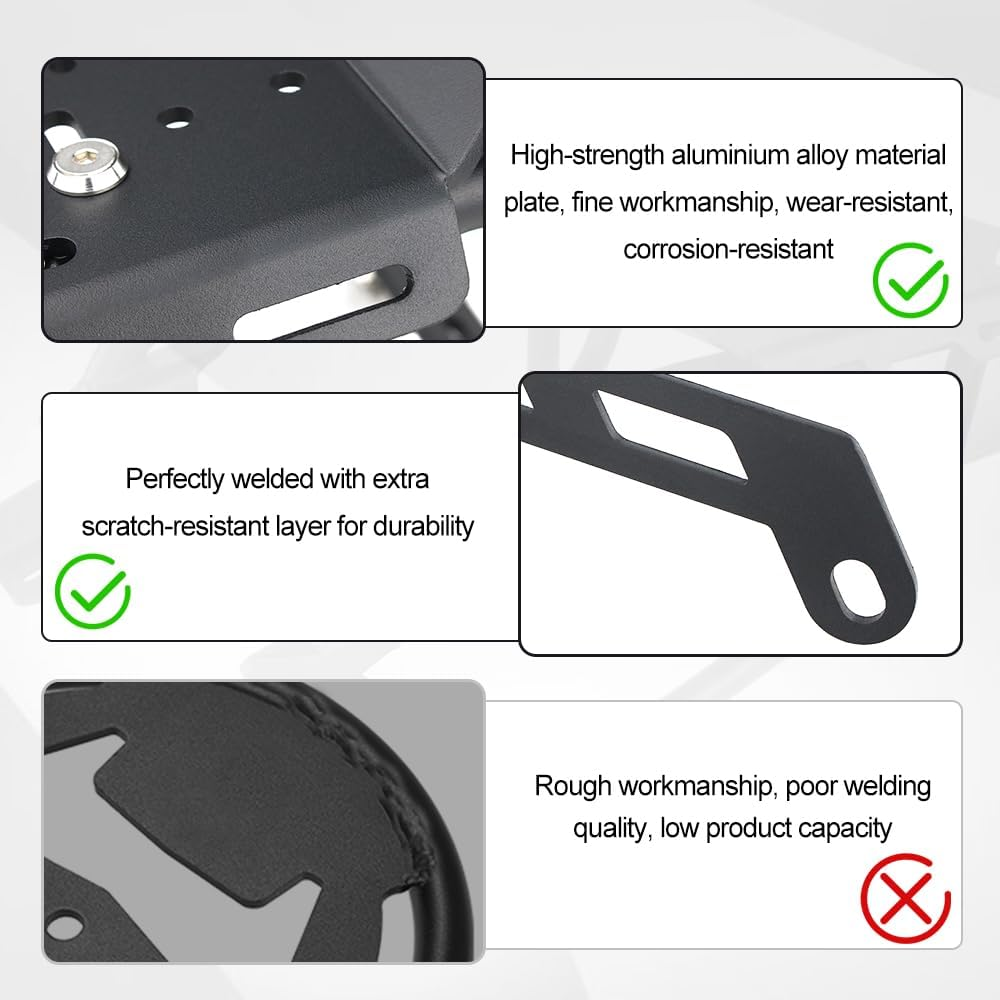 Xitomer Motorbike Rear Rack Fit for Tenere 700 XTZ690 2019-2025 T7 Luggage Cargo Top Rack image number 6