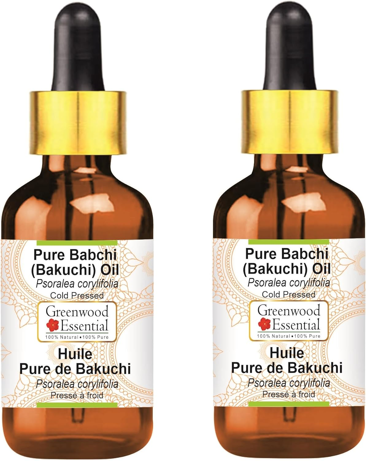 Greenwood Essential Pure Babchi (Bakuchi) Oil (Psoralea Corylifolia) with Glass Dropper Cold Pressed for Personal Care (Pack of Two) 100Ml X 2 (6.76Oz) image number 5