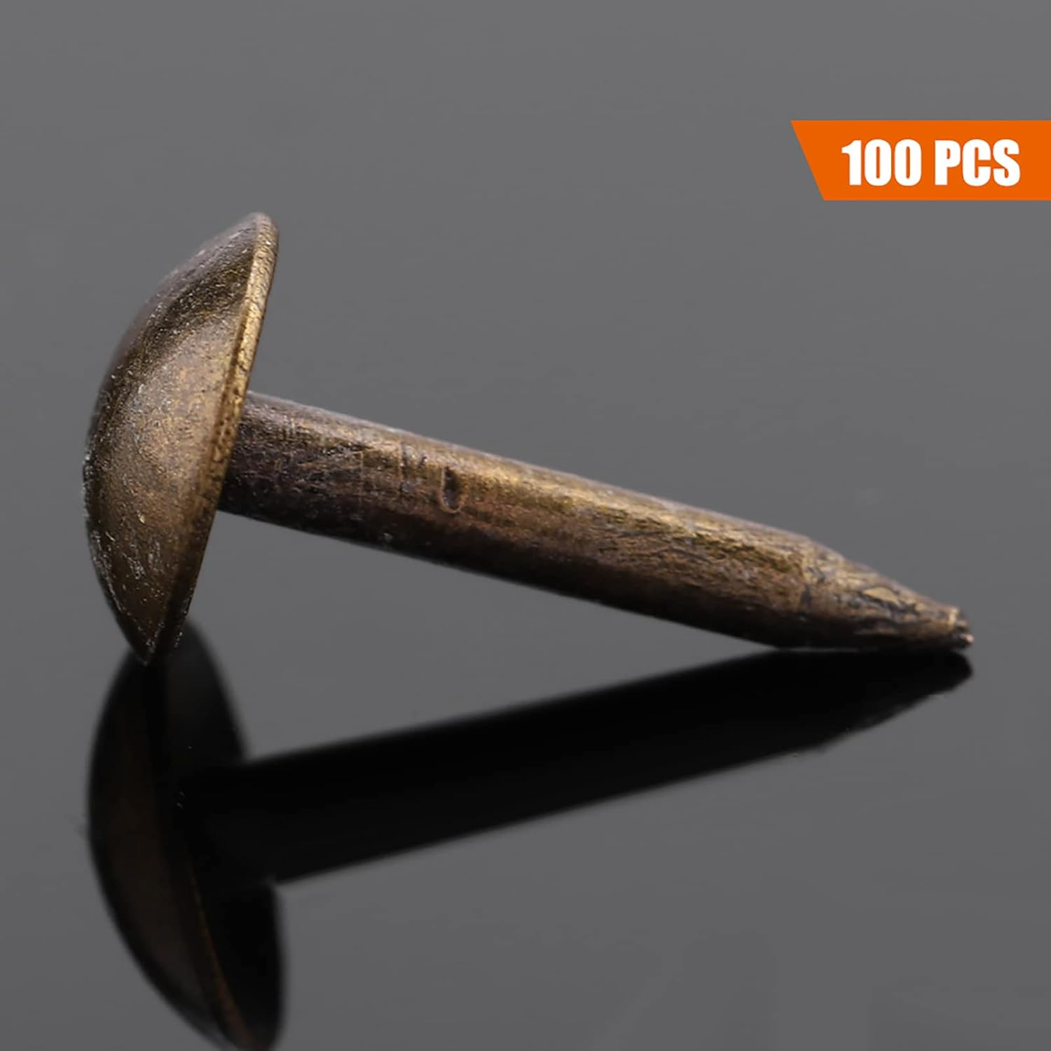 100Pcs Thicken Iron Nails - Sturdy and Durable Fasteners for Furniture Wooden Door, Sofa, Door, Furniture Decoration (6 * 12MM) image number 3